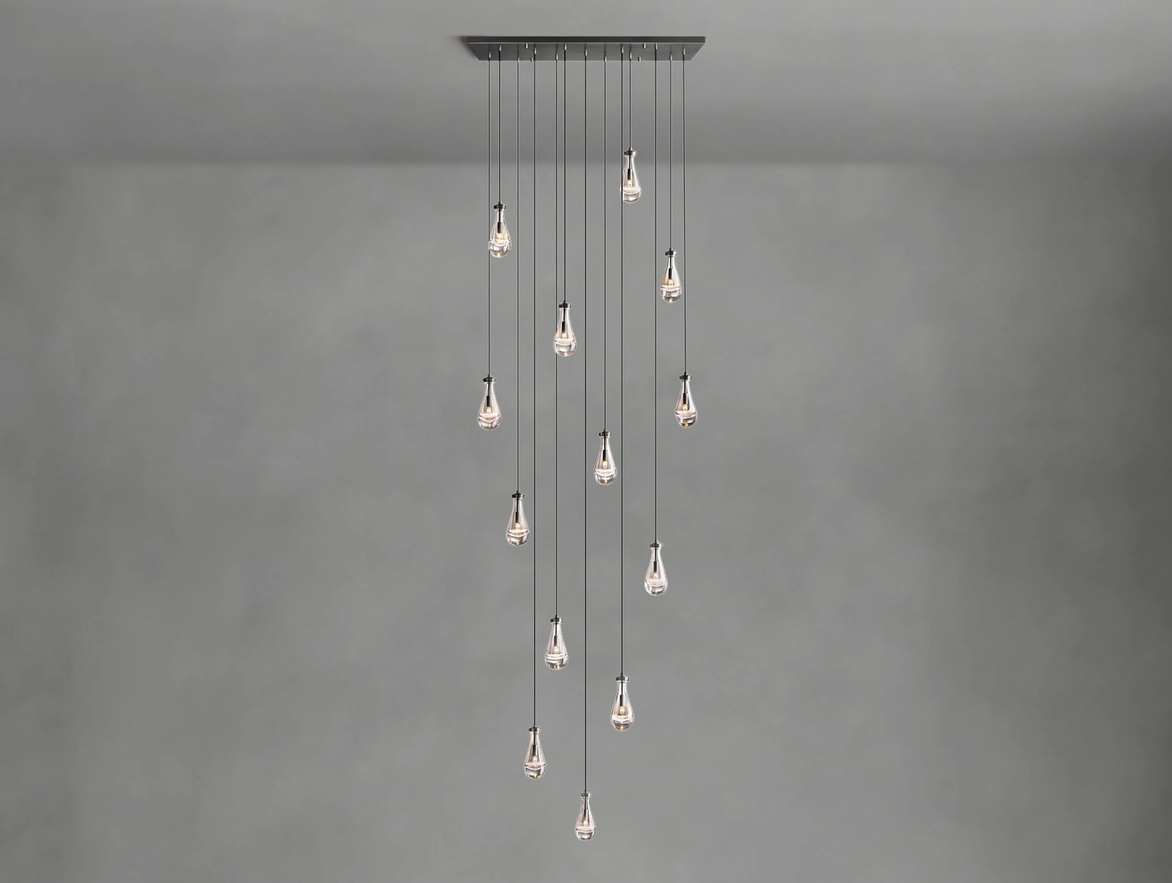 Decorative Glass Drop Rectangular Chandelier