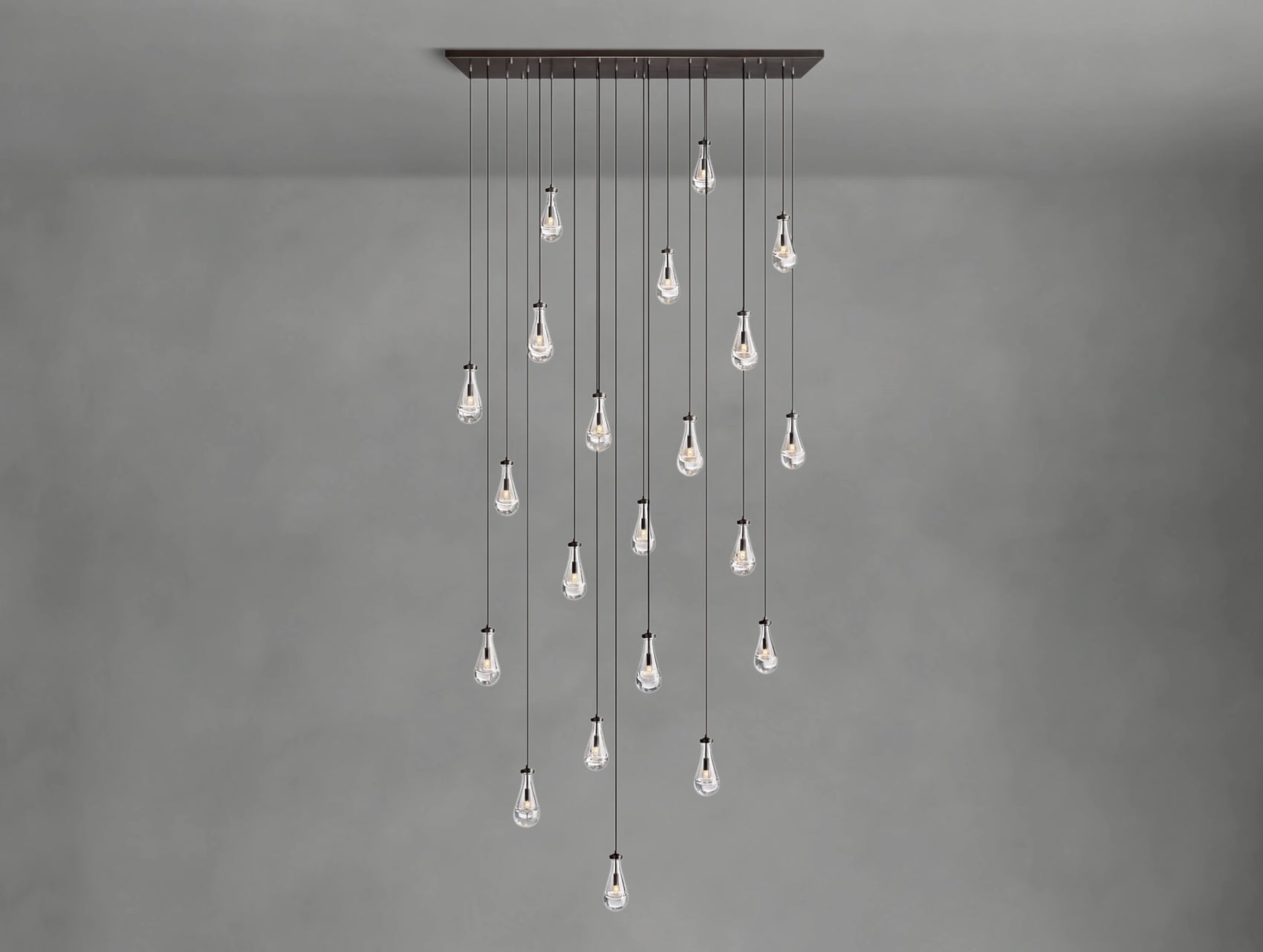 Decorative Glass Drop Rectangular Chandelier