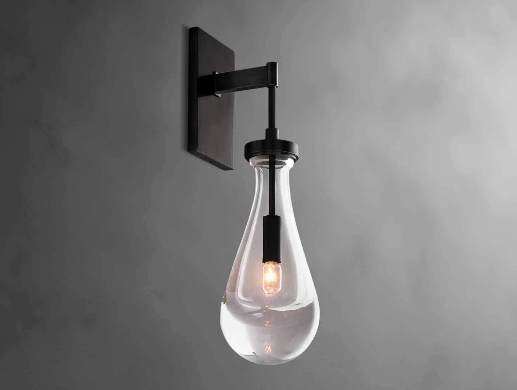 Velis Rain Glass Outdoor Sconce