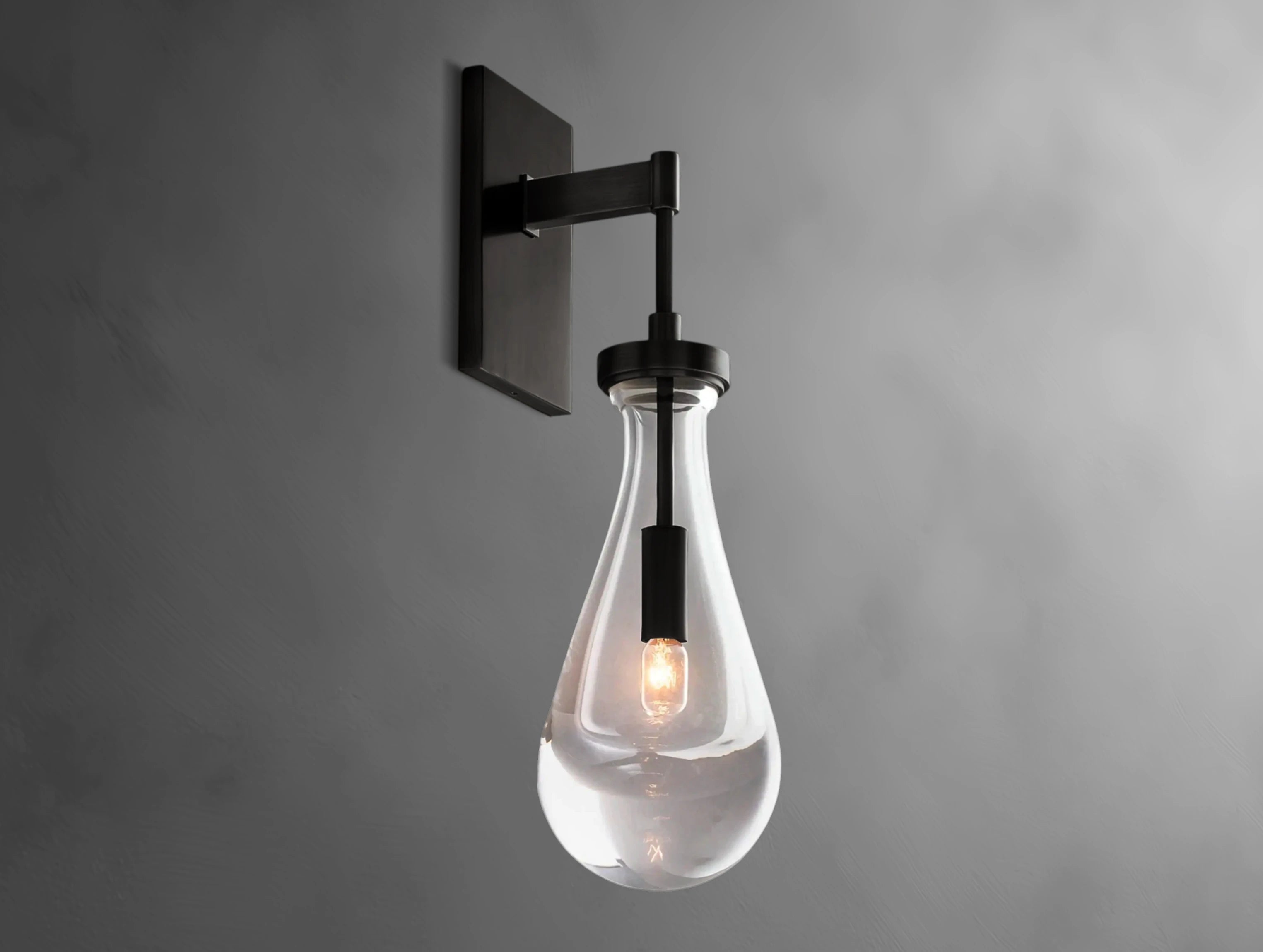 Velis Rain Glass Outdoor Sconce