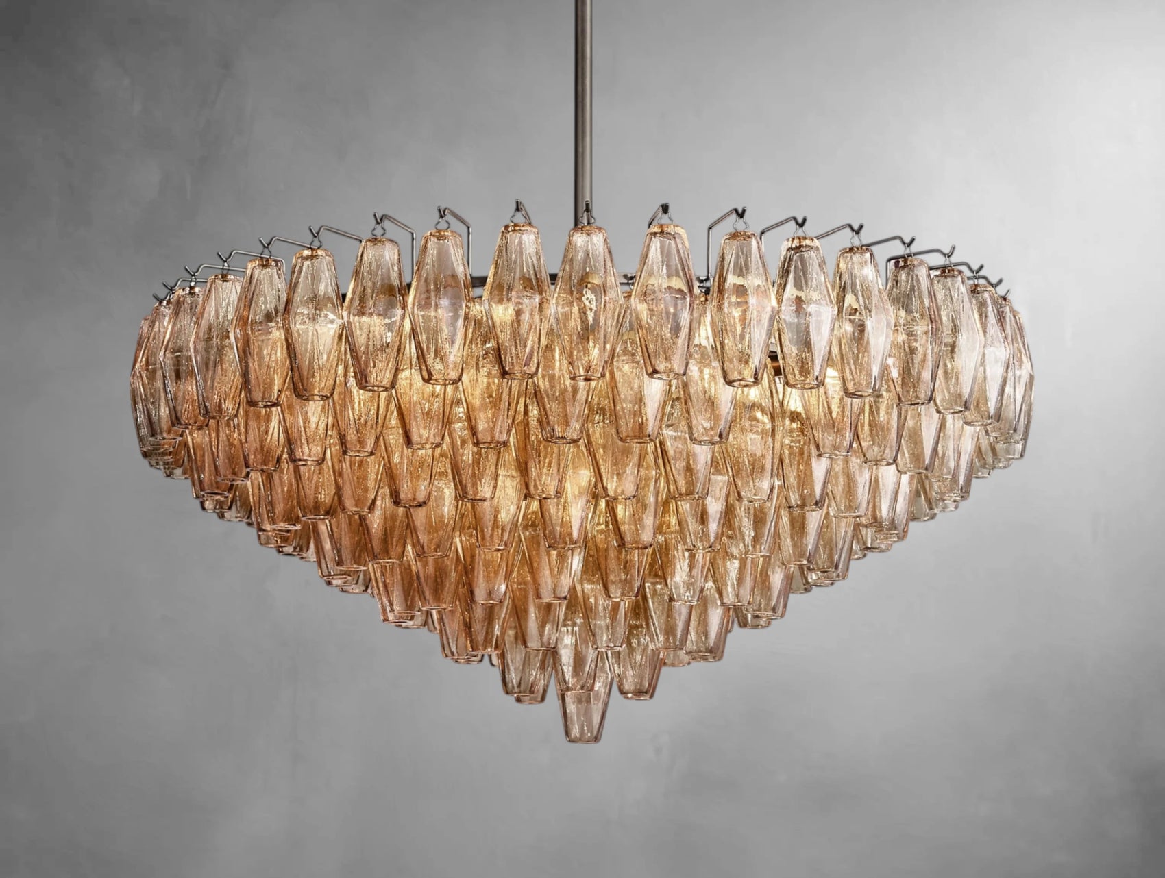 Chyara Clear Glass Tiered Round Chandelier