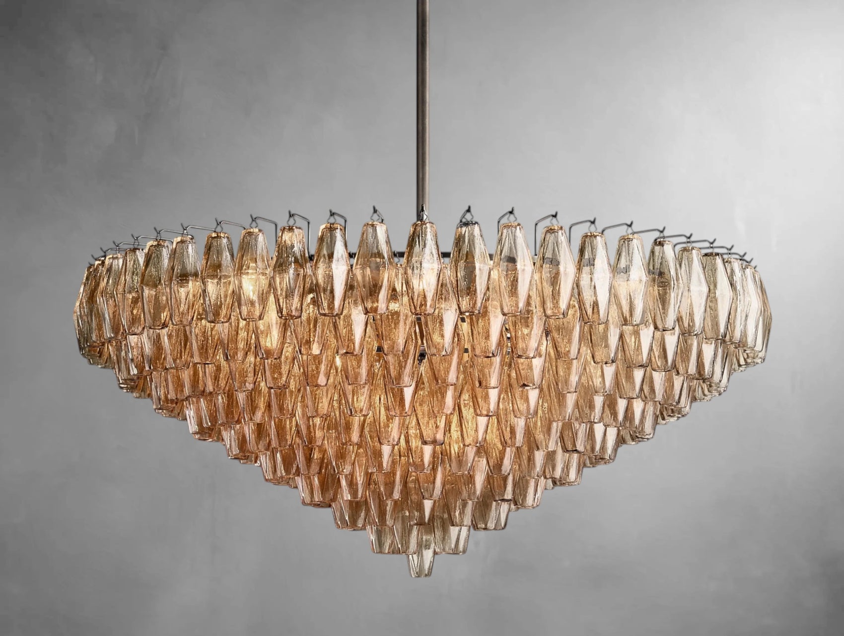 Chyara Clear Glass Tiered Round Chandelier