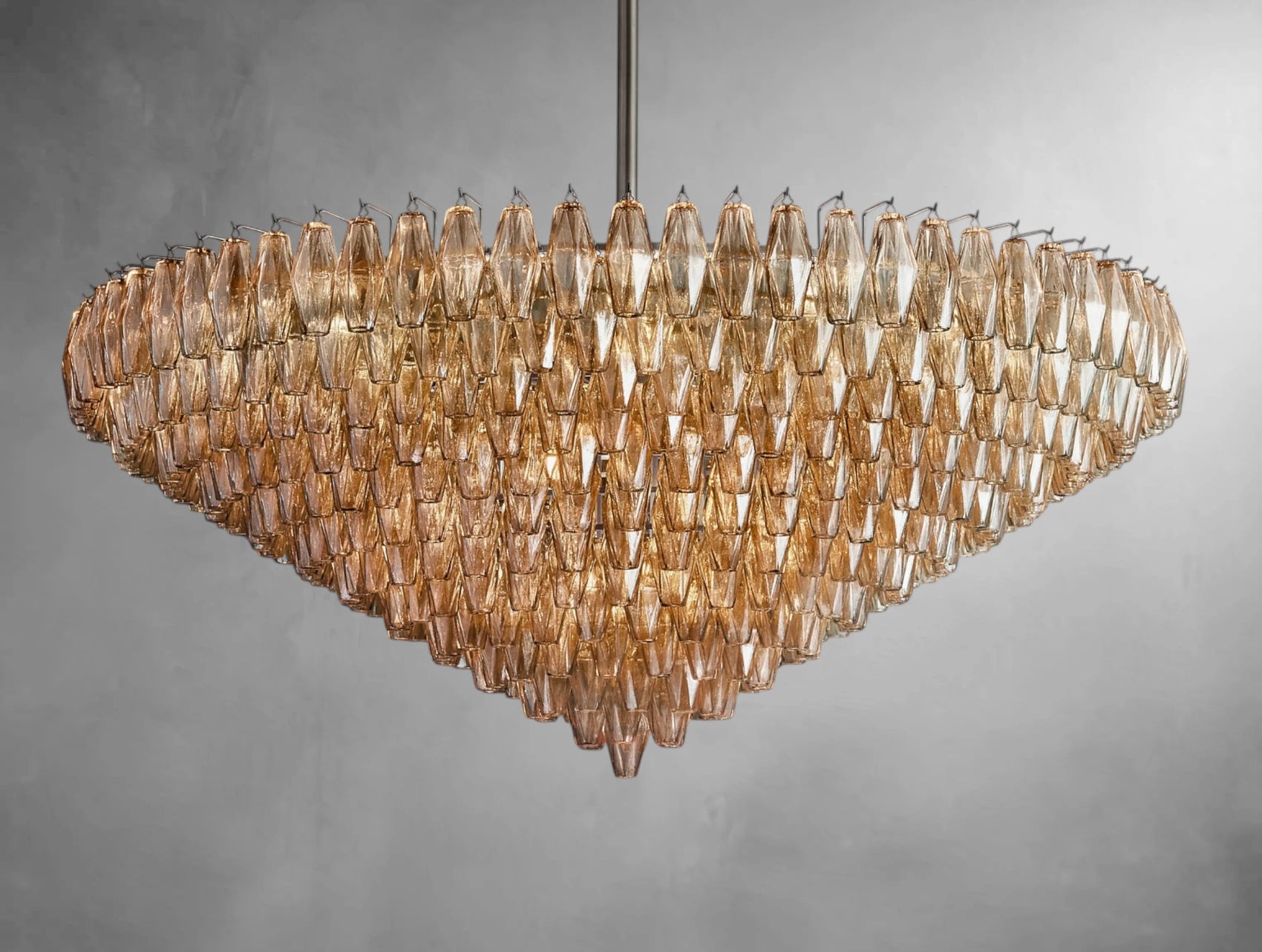 Chyara Clear Glass Tiered Round Chandelier