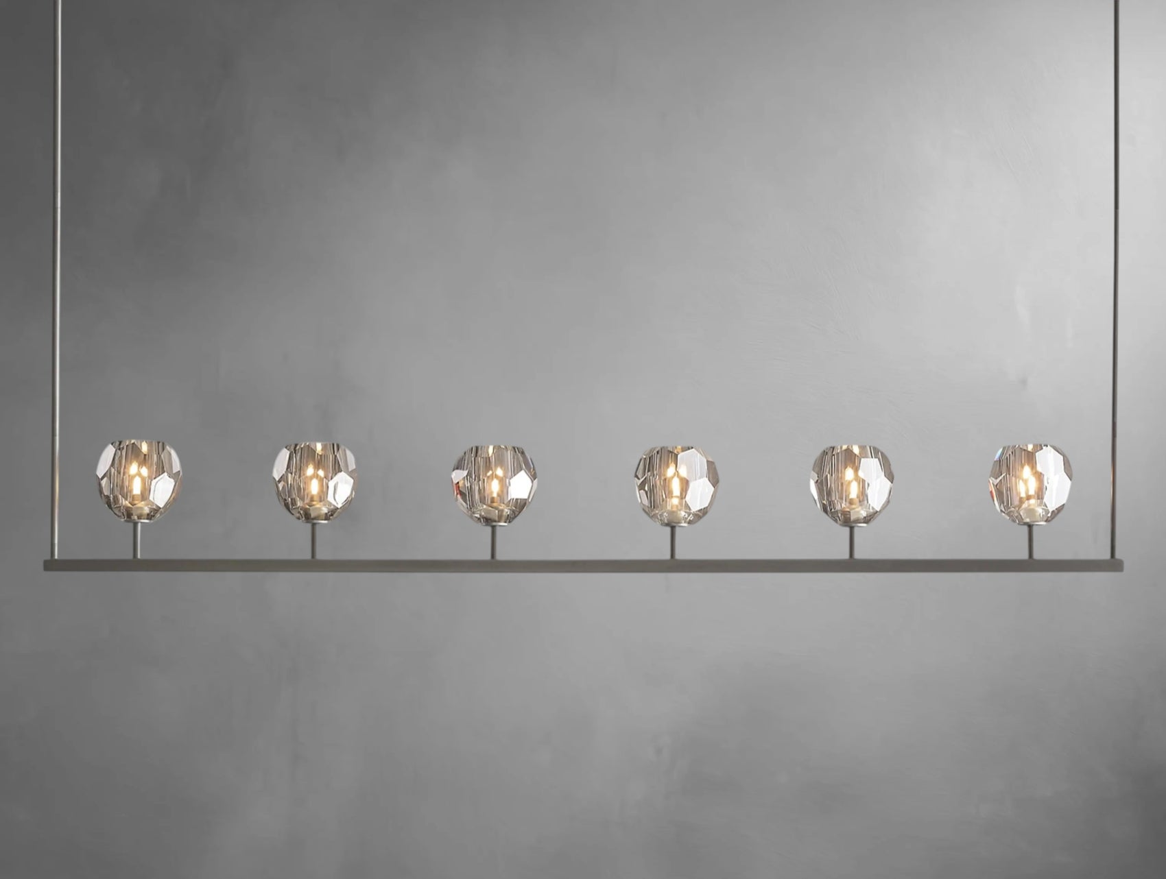 Aurelle Crystal Globe Linear Chandelier
