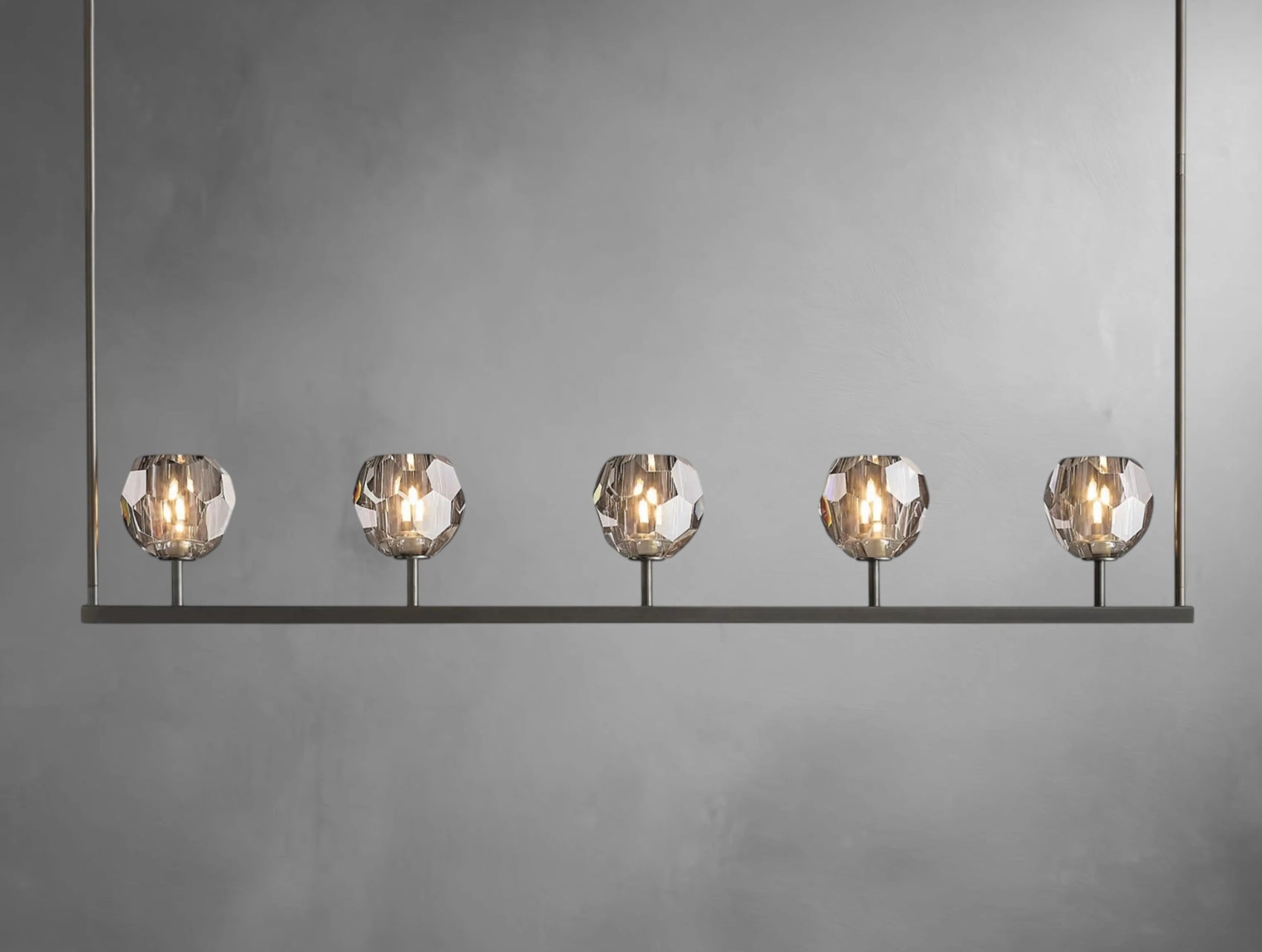 Aurelle Crystal Globe Linear Chandelier
