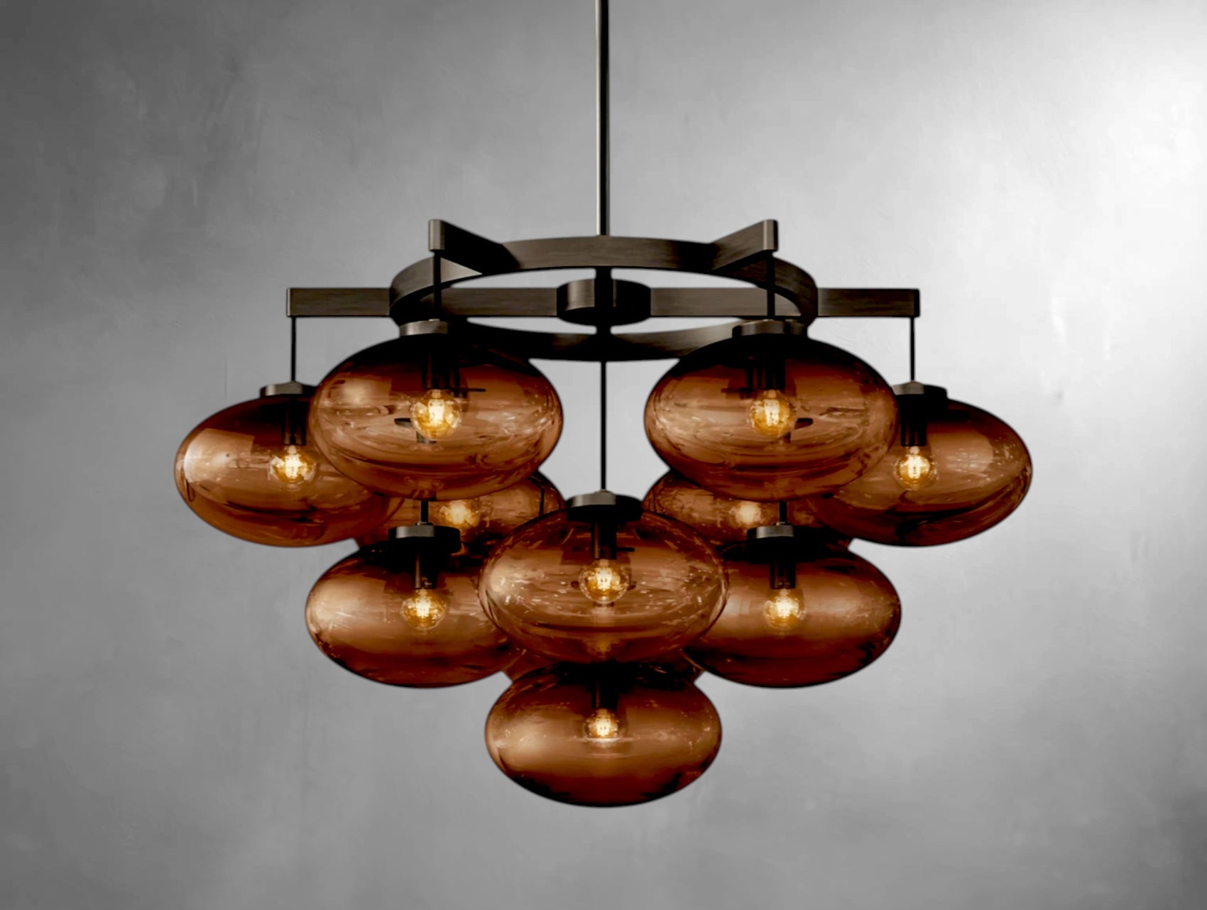 kabratte Clear Glass Round Chandelier