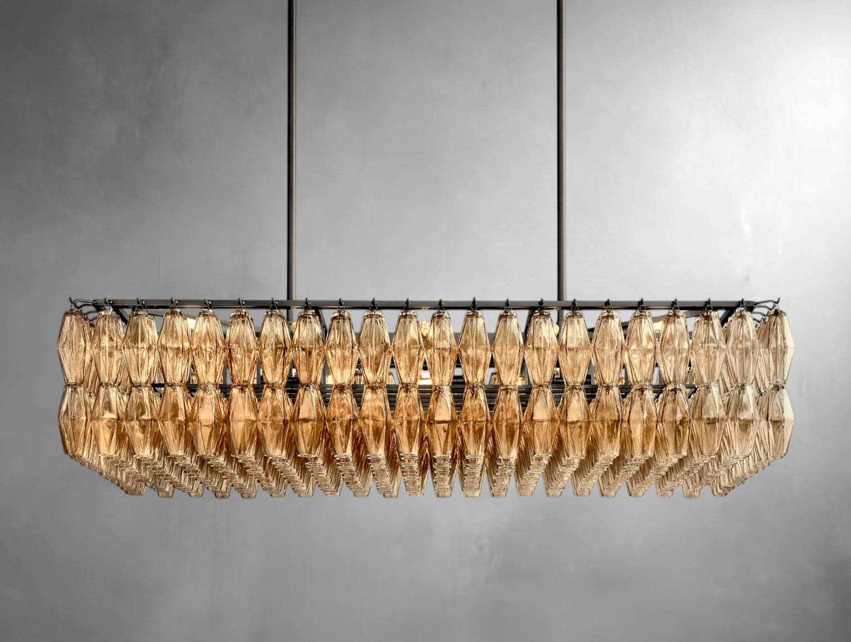 Chyara Clear Glass Rectangular Chandelier