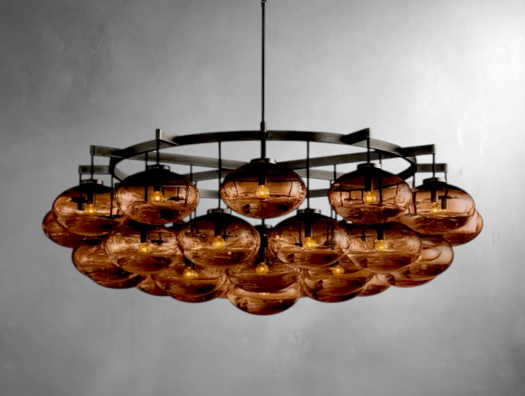 kabratte Clear Glass Round Chandelier
