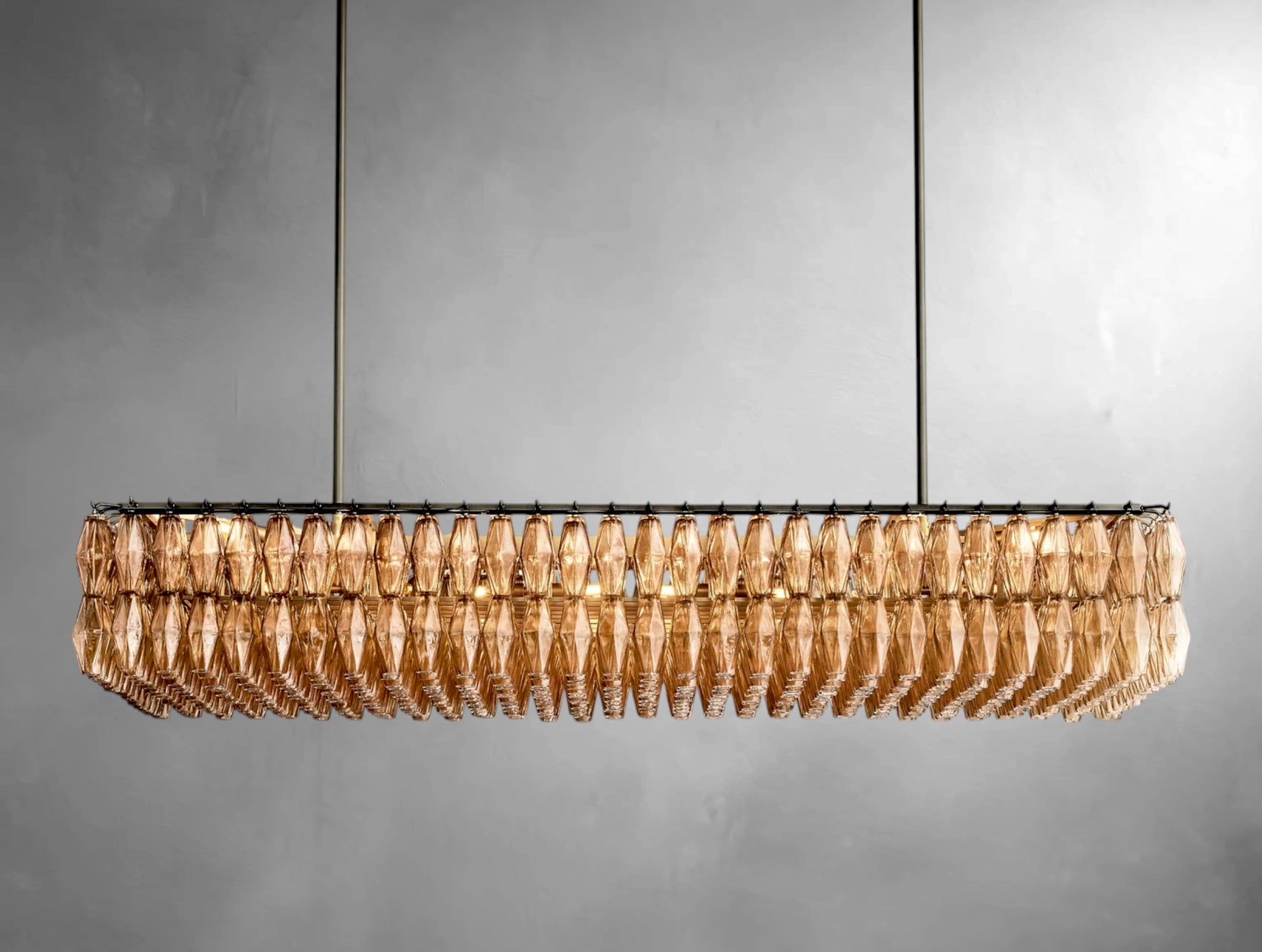 Chyara Clear Glass Rectangular Chandelier