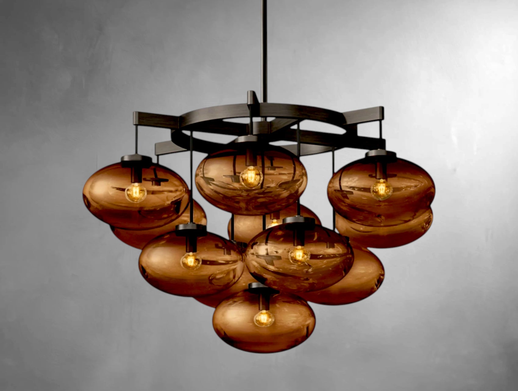 kabratte Clear Glass Round Chandelier