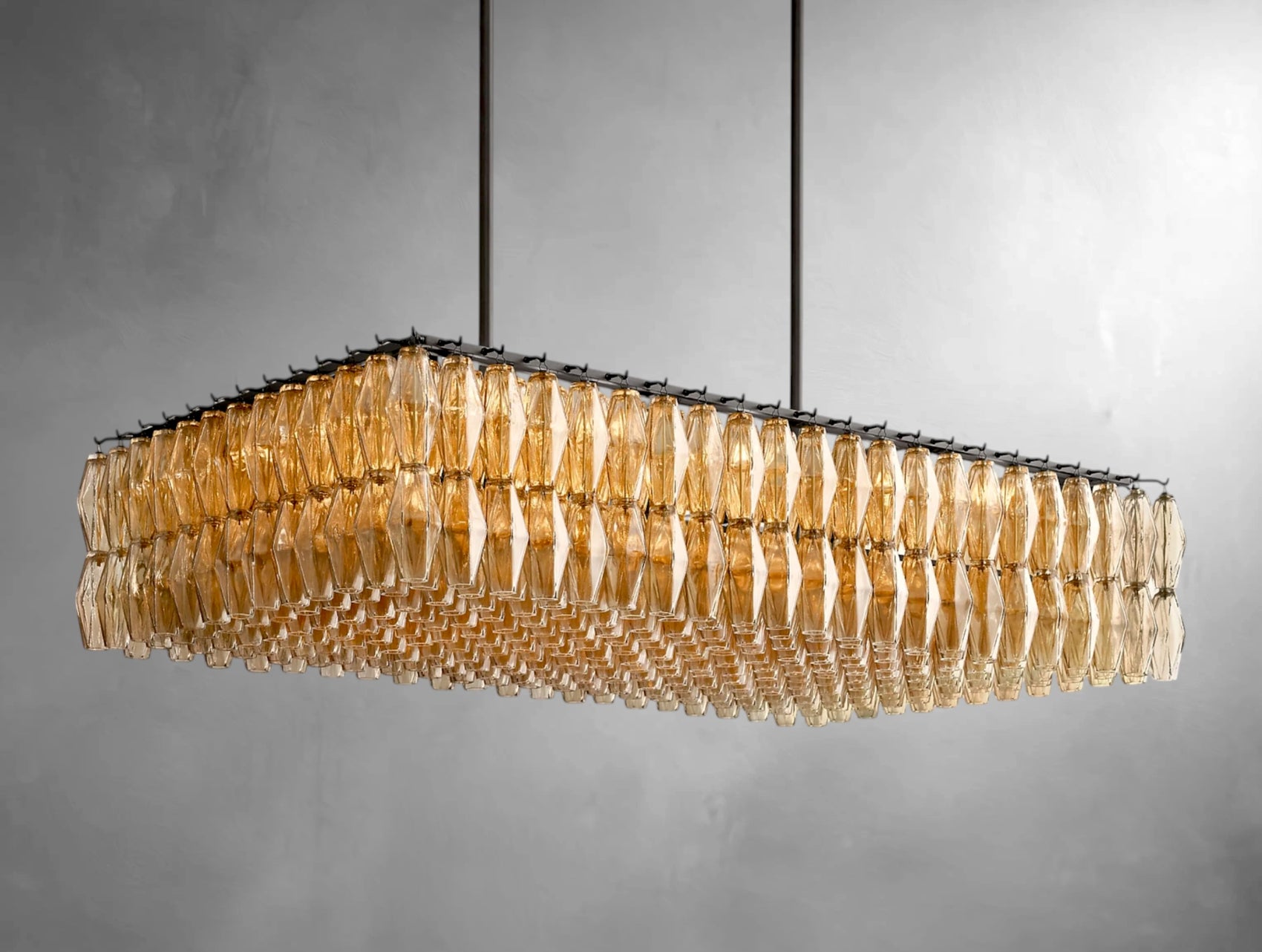 Chyara Clear Glass Rectangular Chandelier