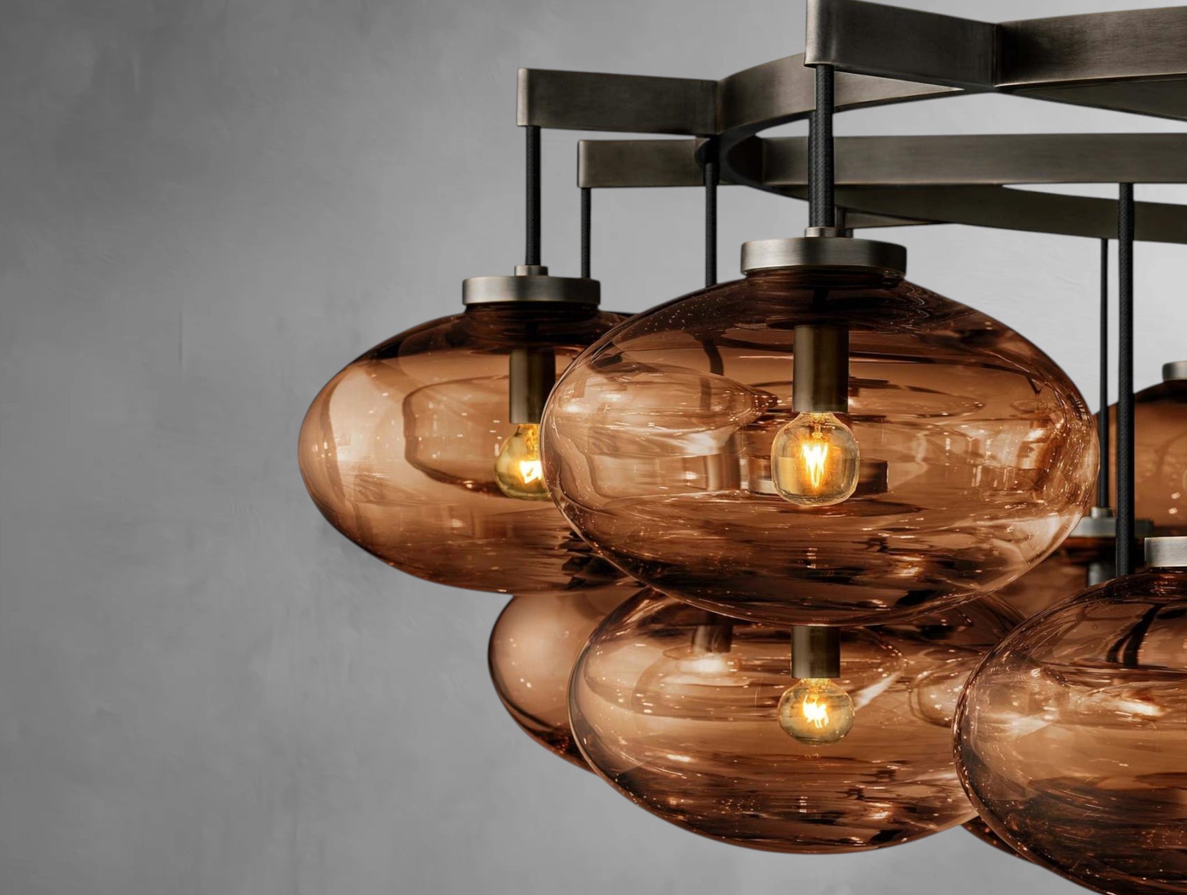 kabratte Clear Glass Round Chandelier