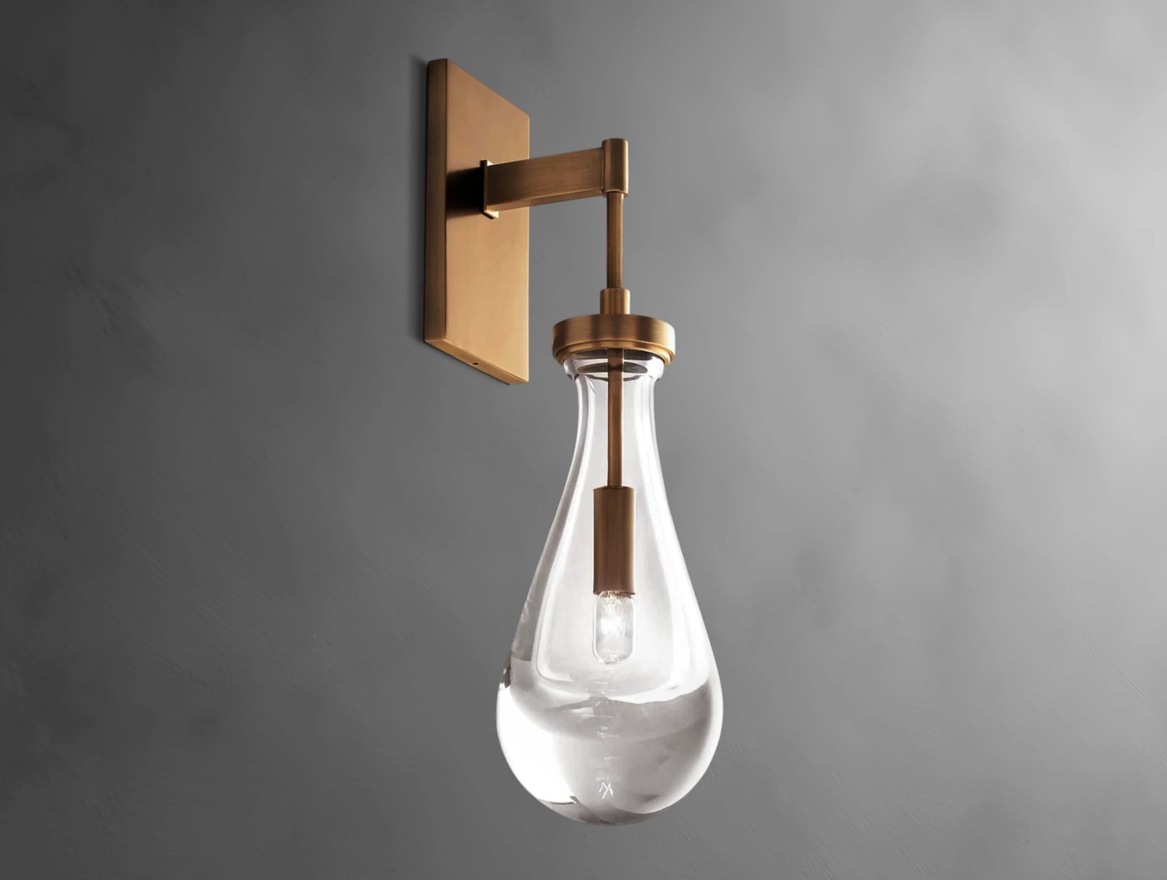 Velis Rain Glass Outdoor Sconce