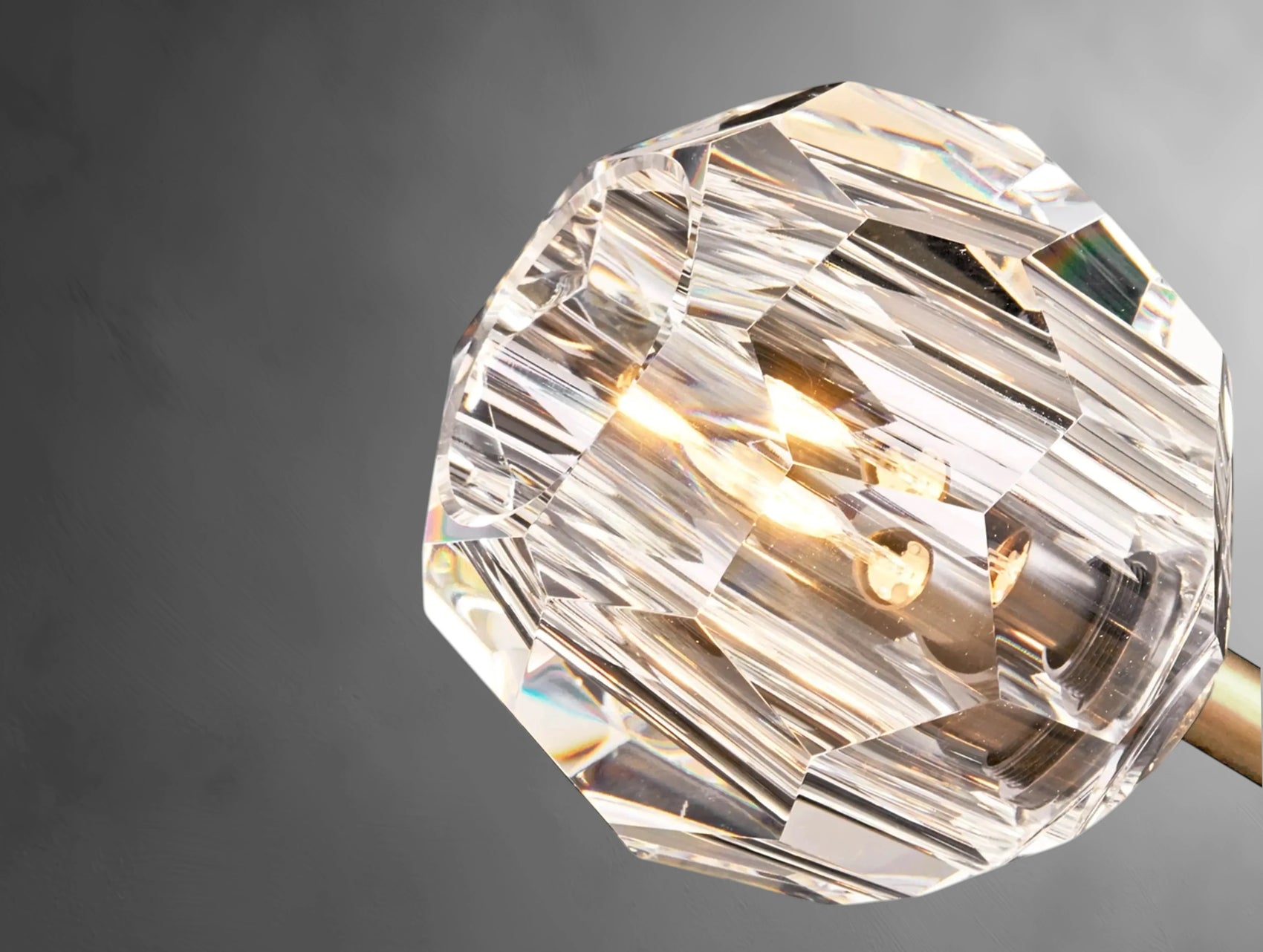 Aurelle Crystal Globe Double Sconce
