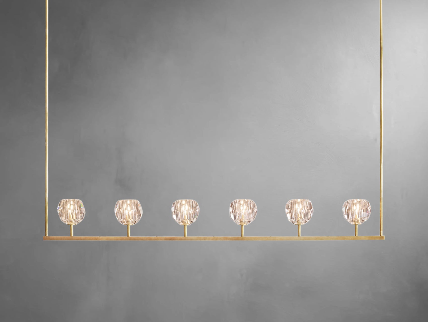 Aurelle Crystal Globe Linear Chandelier