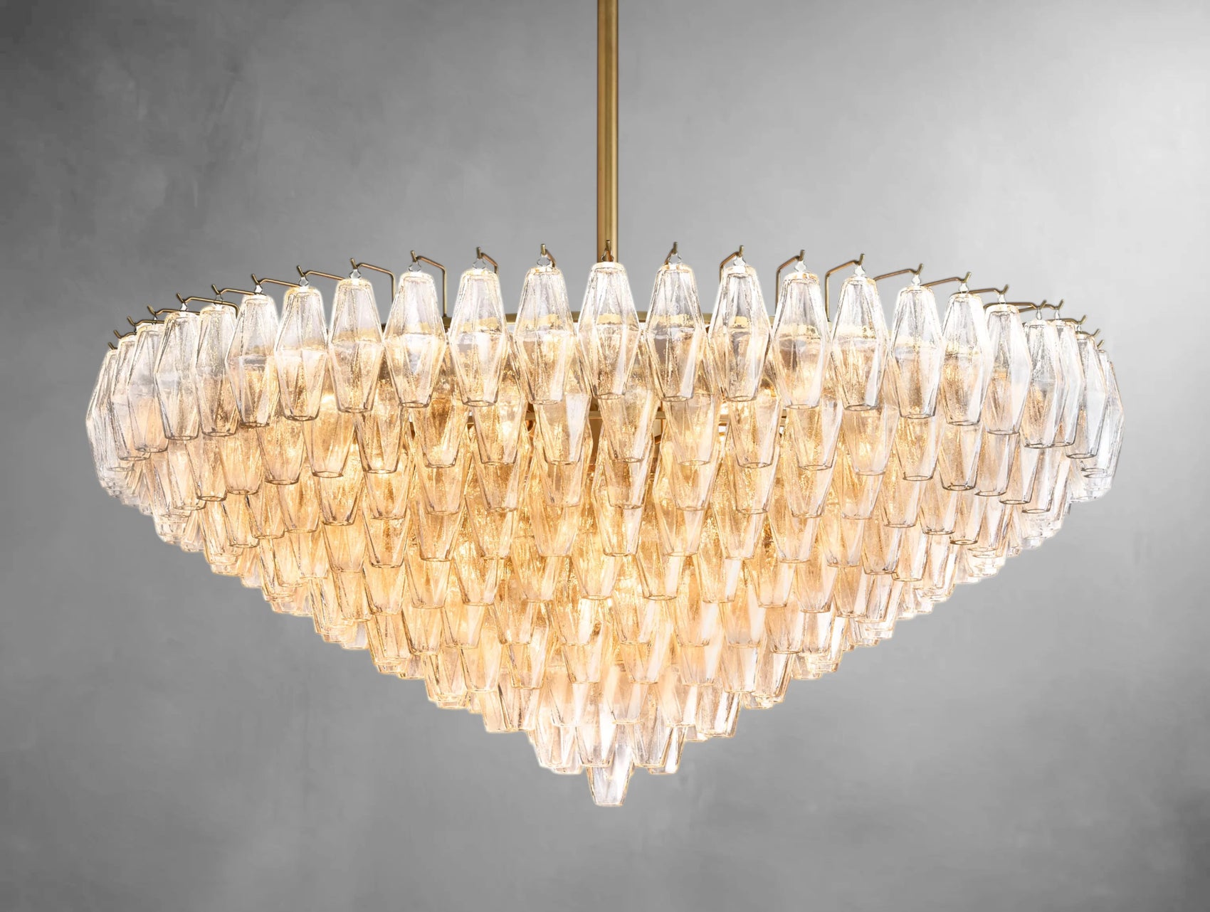 Chyara Clear Glass Tiered Round Chandelier