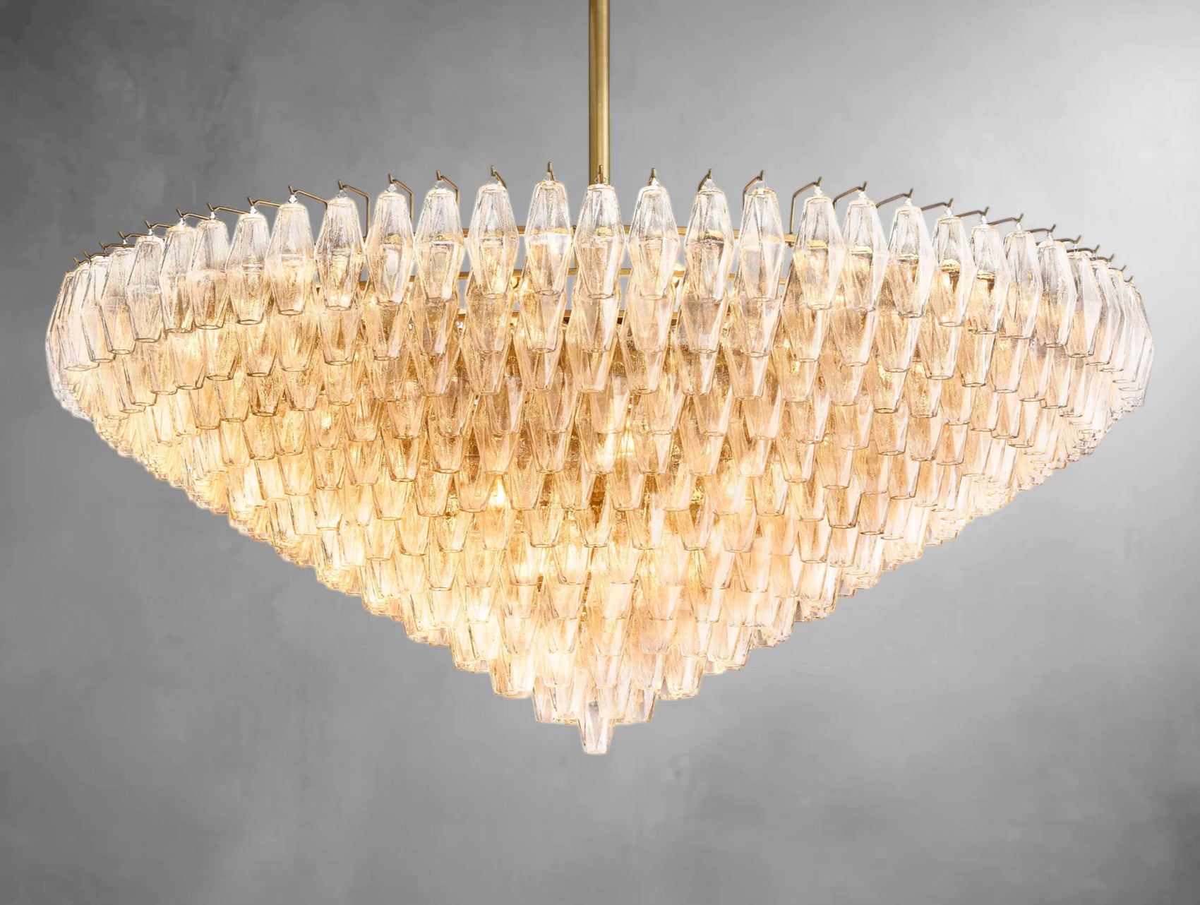 Chyara Clear Glass Tiered Round Chandelier