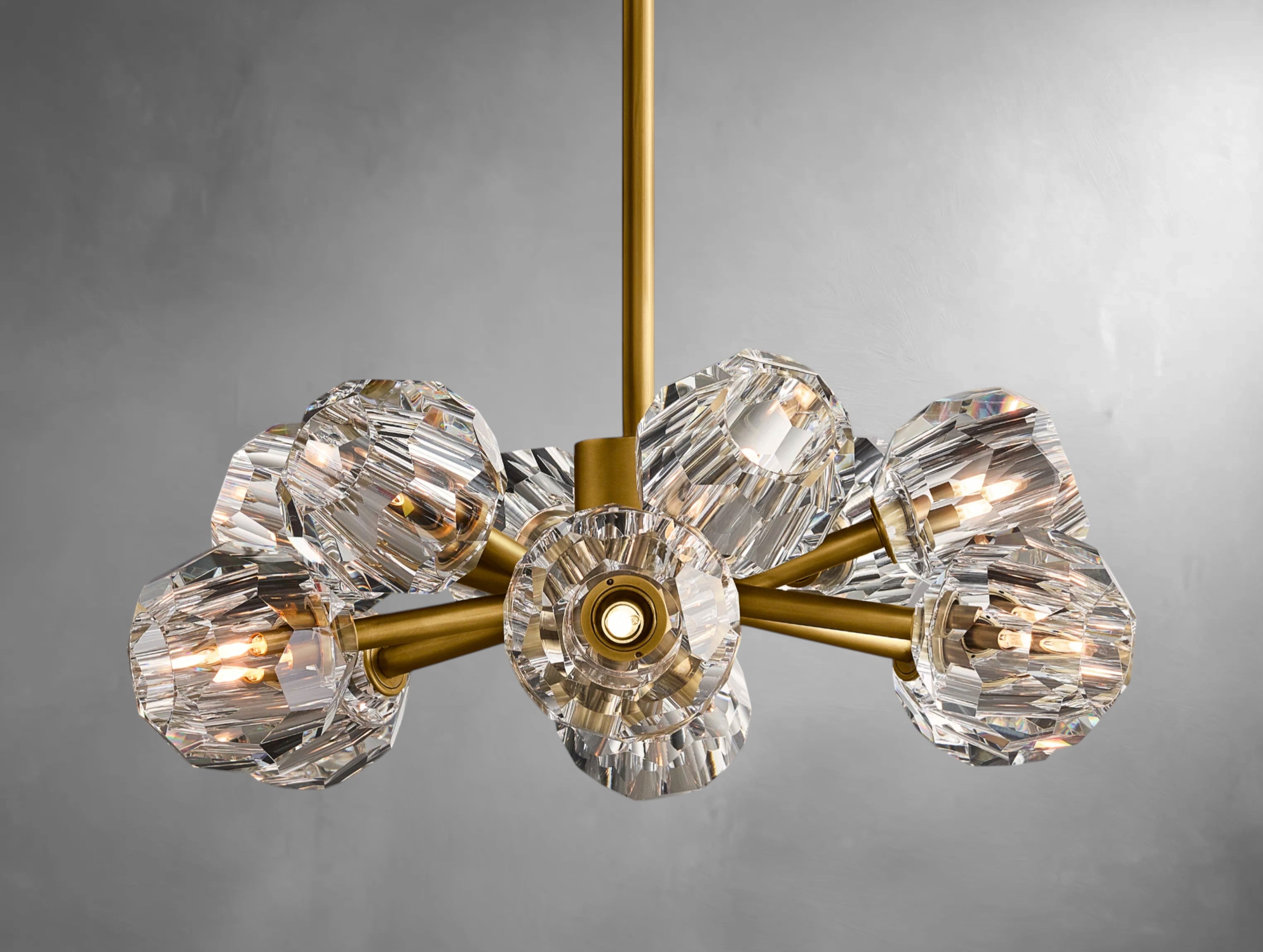 Orvane Crystal Round Cluster Chandelier
