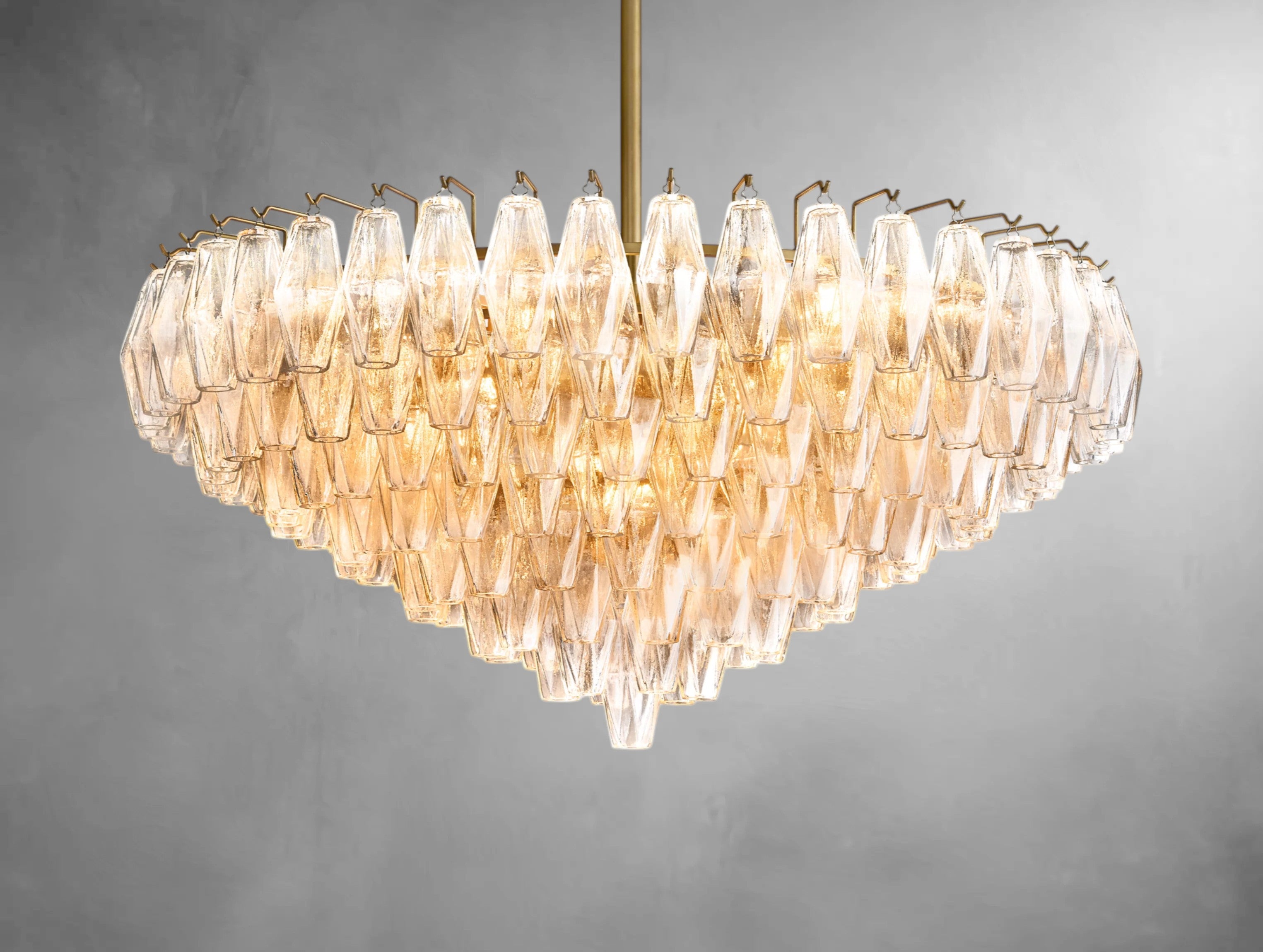 Chyara Clear Glass Tiered Round Chandelier