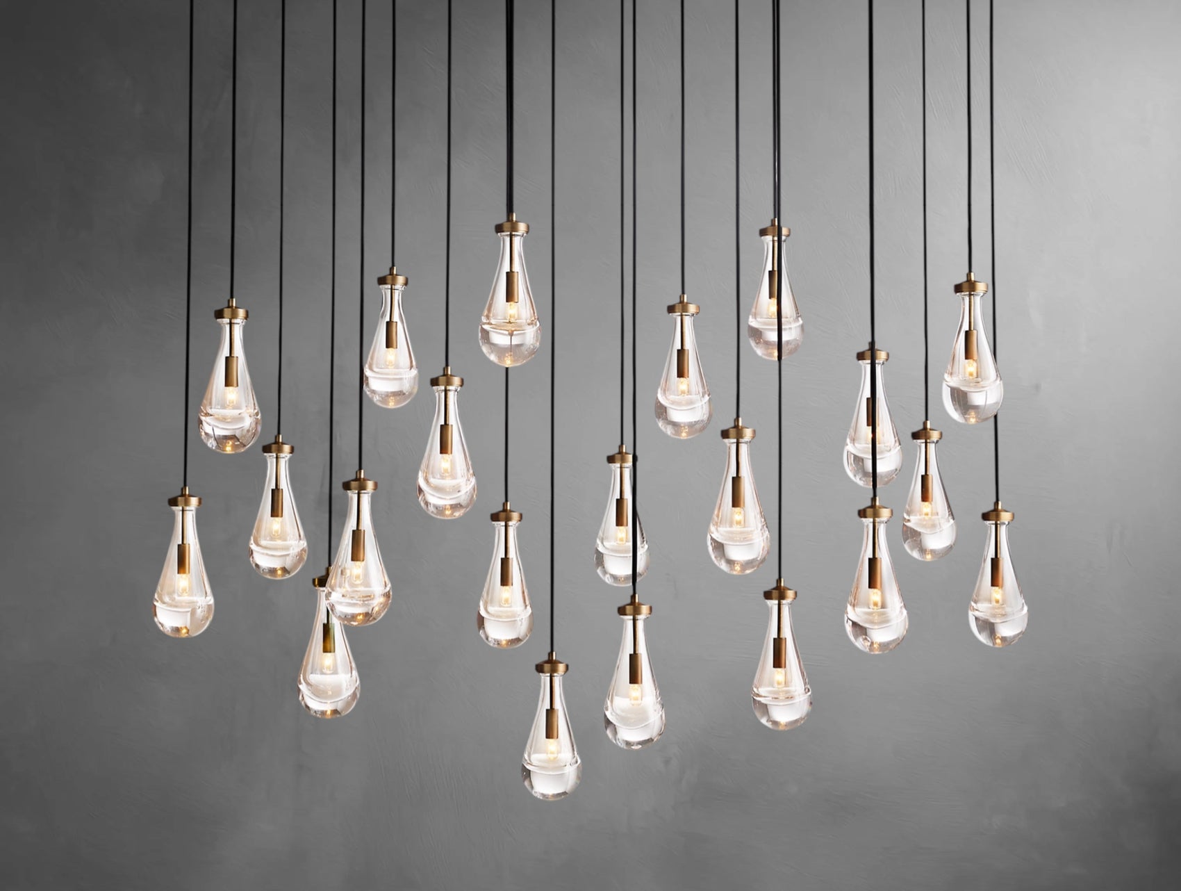 Decorative Glass Drop Rectangular Chandelier