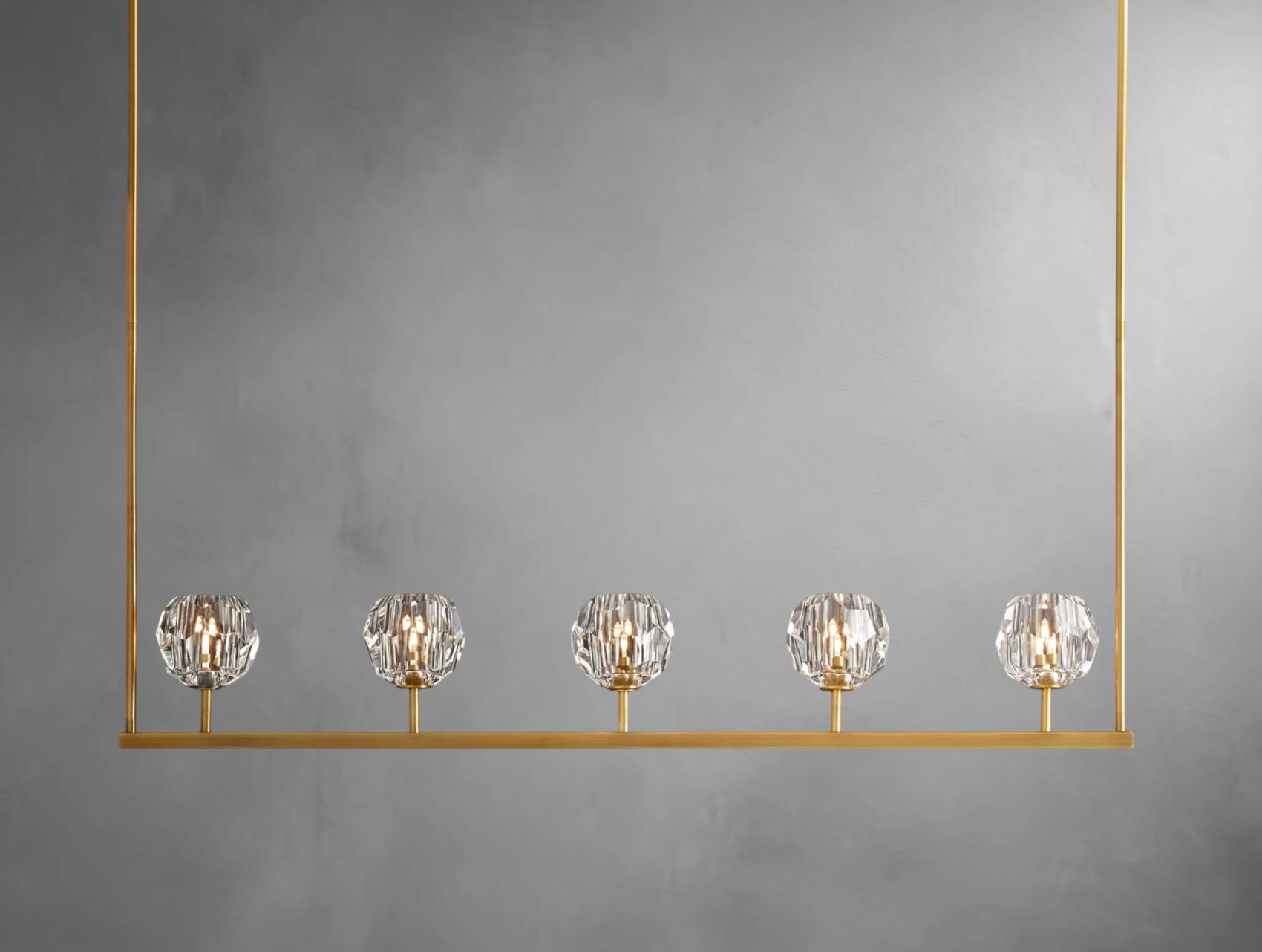 Aurelle Crystal Globe Linear Chandelier