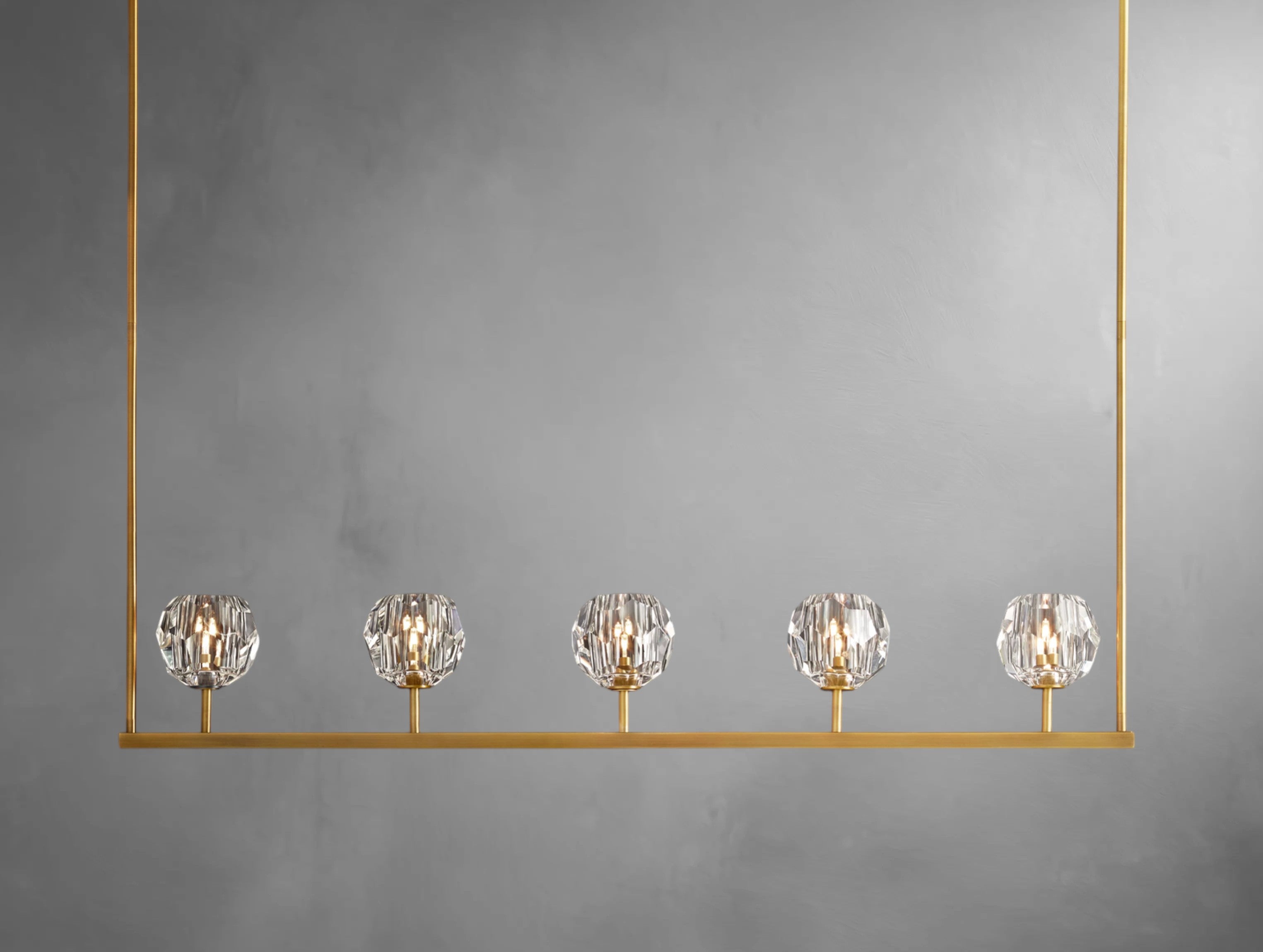 Aurelle Crystal Globe Linear Chandelier