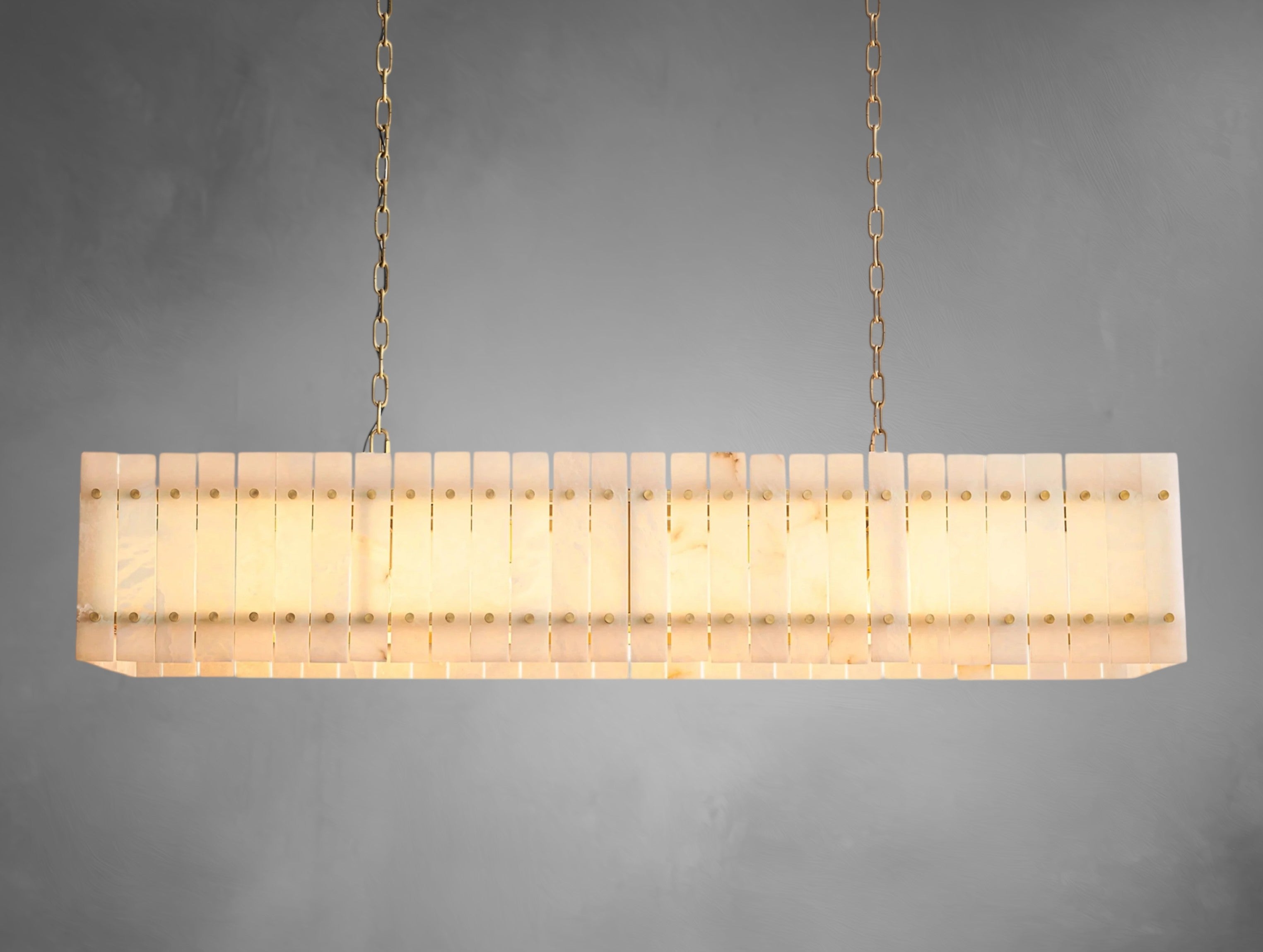 San Serrano Alabaster Linear Chandelier