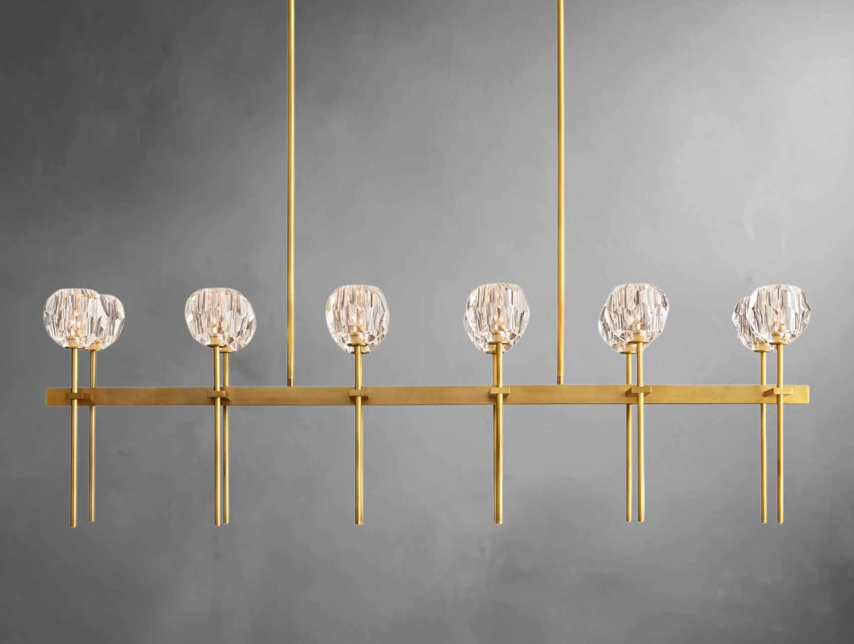 Aurelle Double Linear Crystal Chandelier