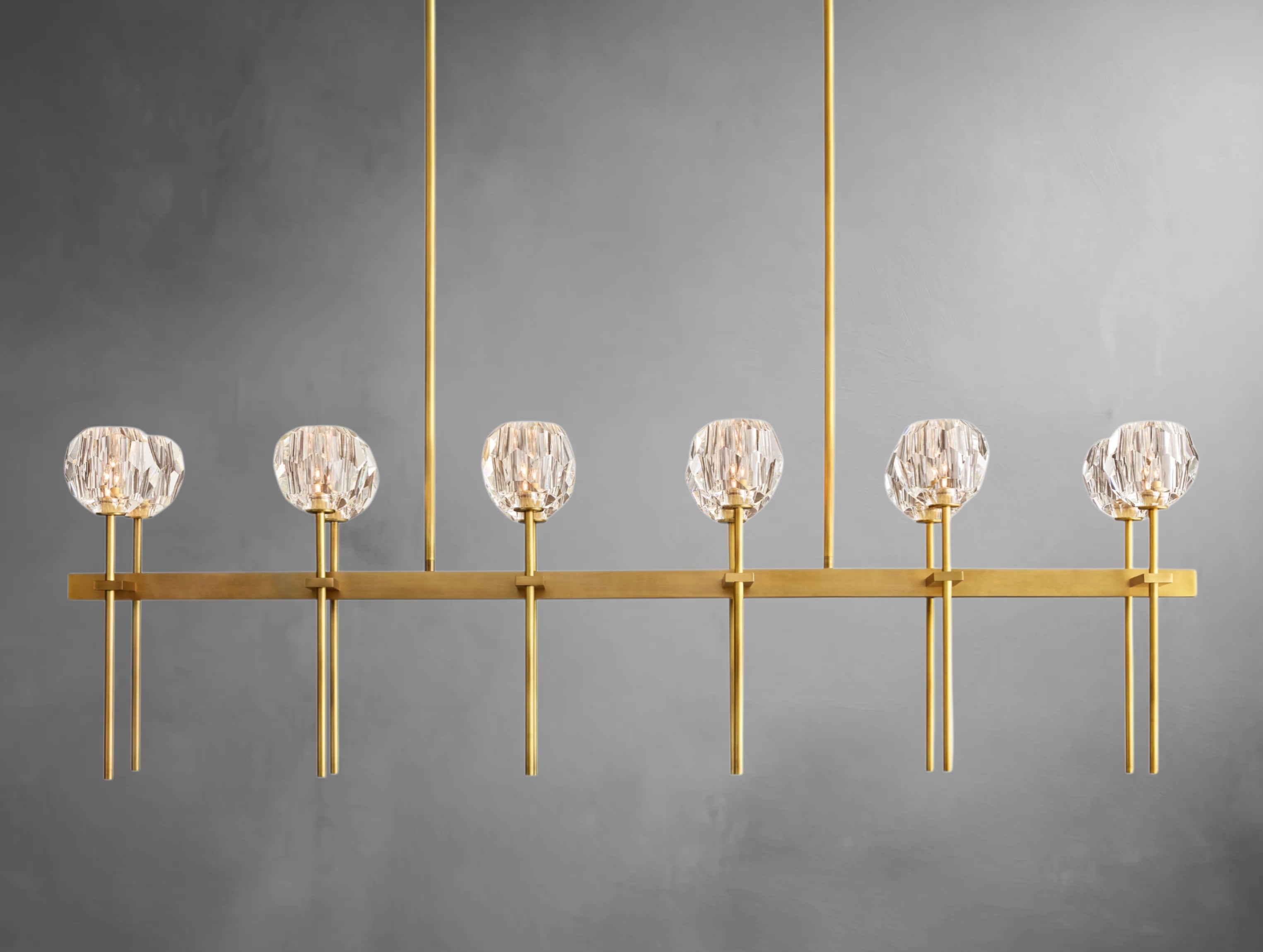 Aurelle Double Linear Crystal Chandelier