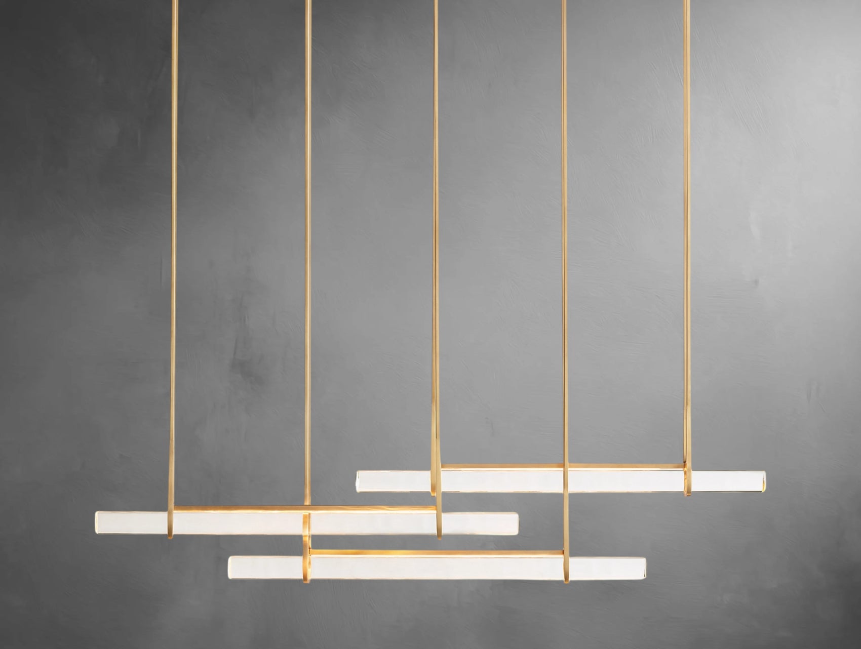 Avenor Crystal Triple Bar Linear Chandelier