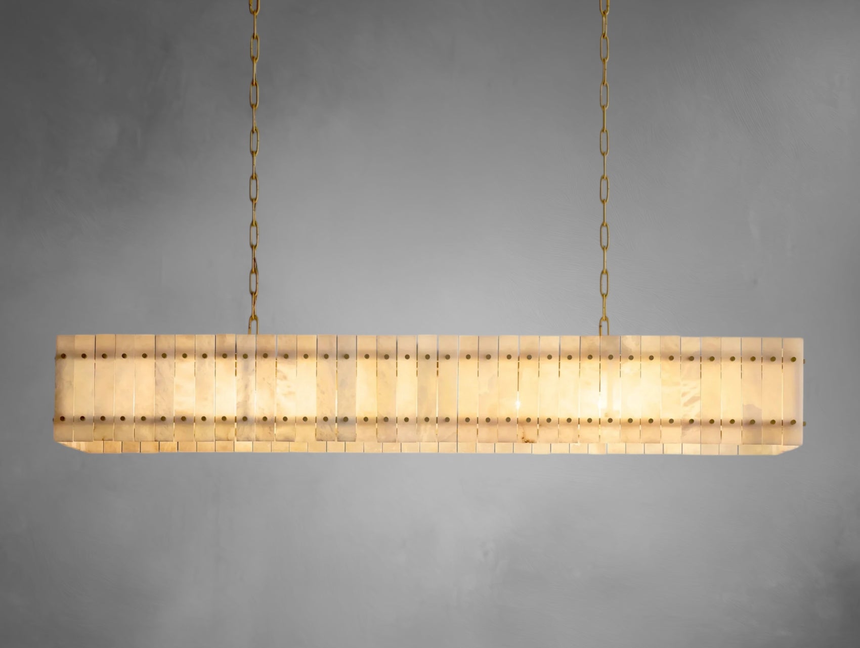 San Serrano Alabaster Linear Chandelier