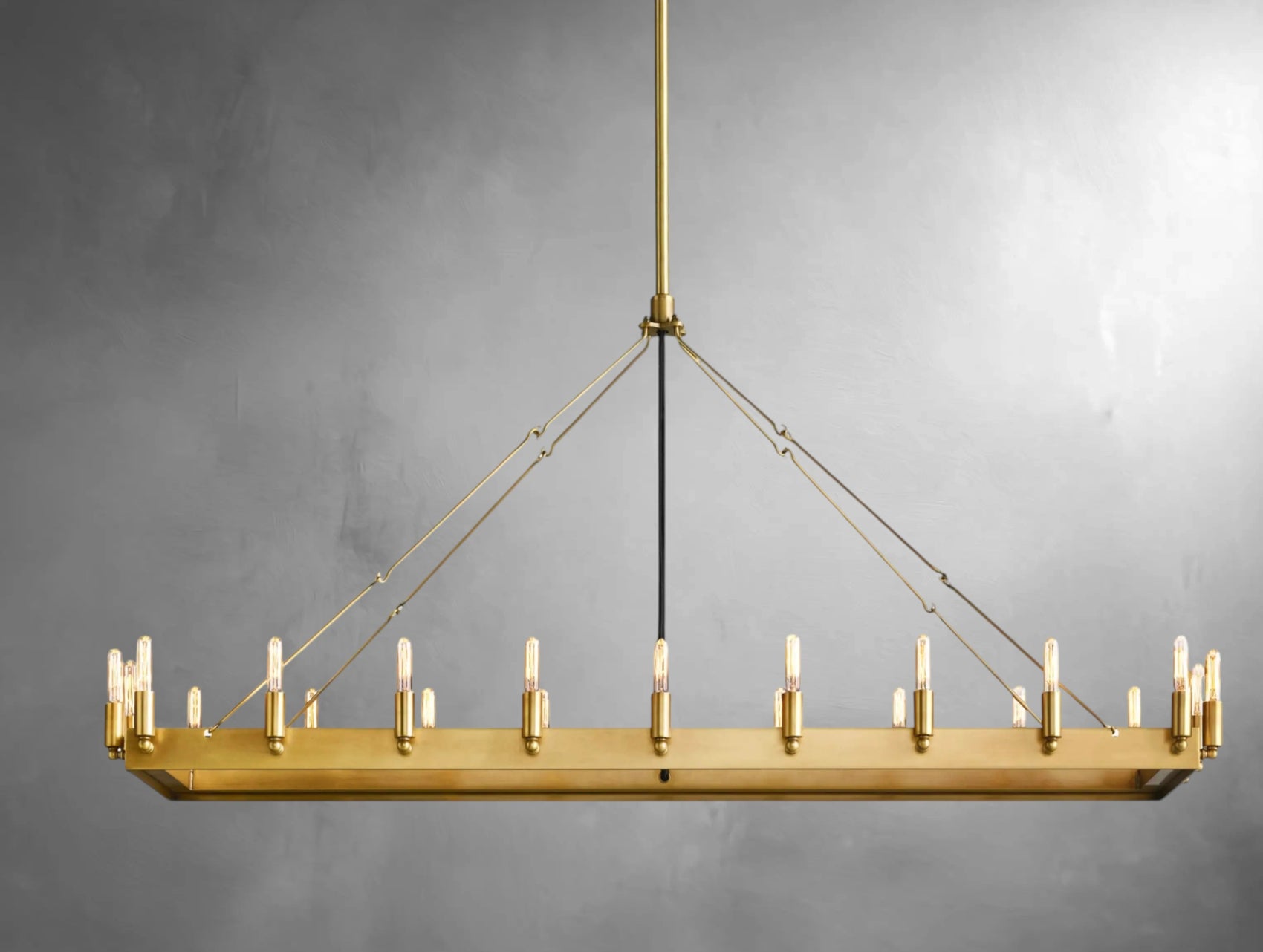 Kemion Vintage Filament Rectangular Chandelier