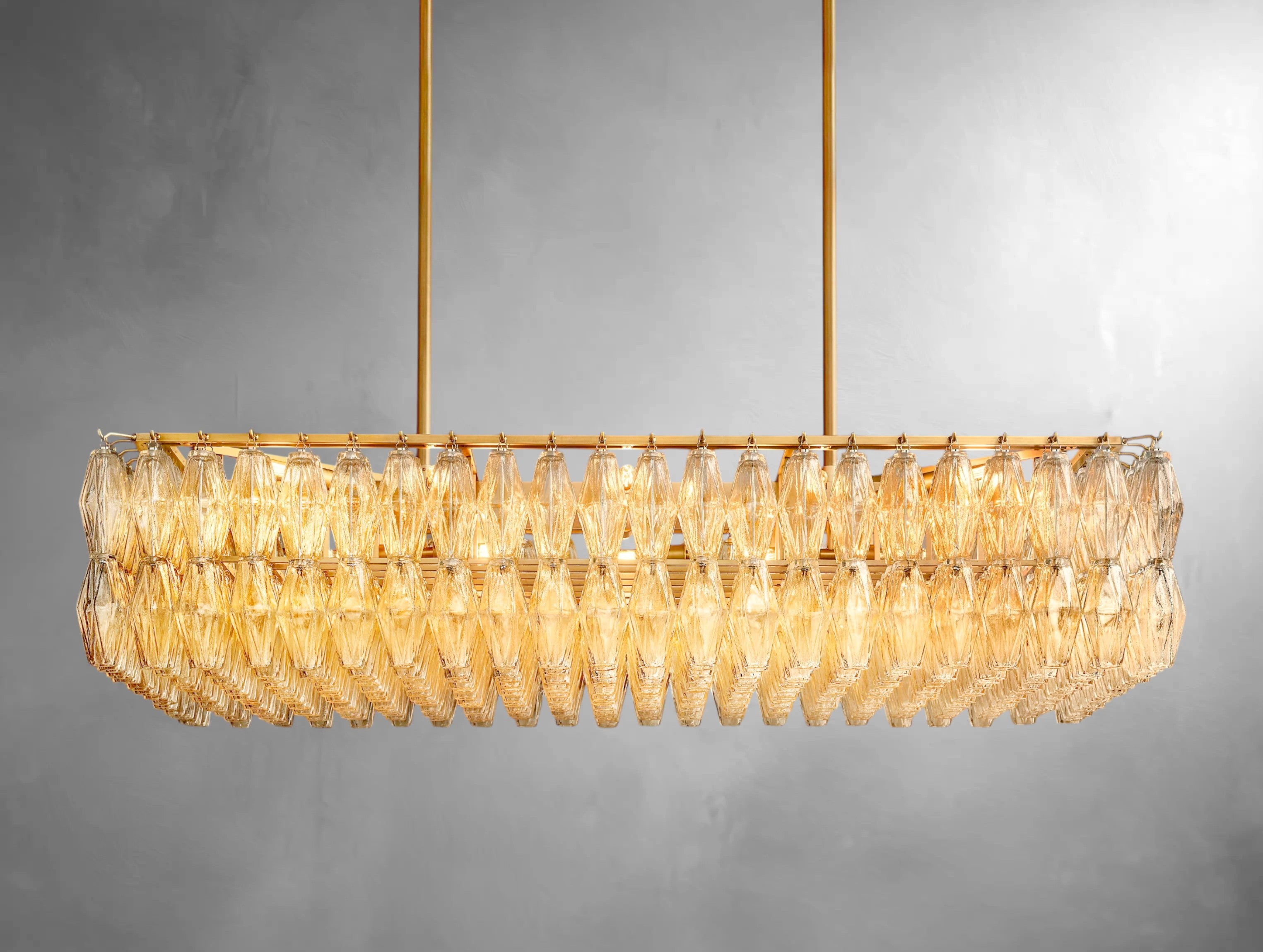 Chyara Clear Glass Rectangular Chandelier