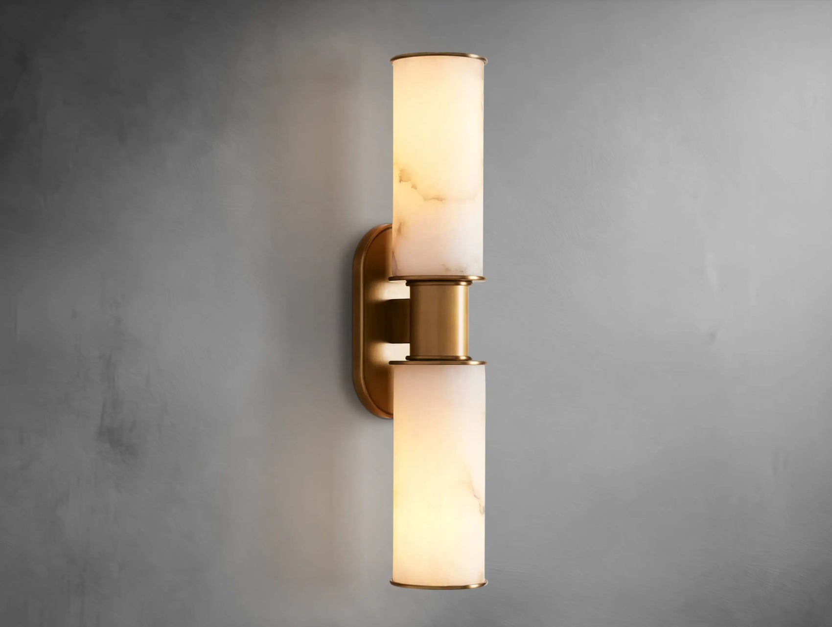 Harly Double Sconce in Alabaster