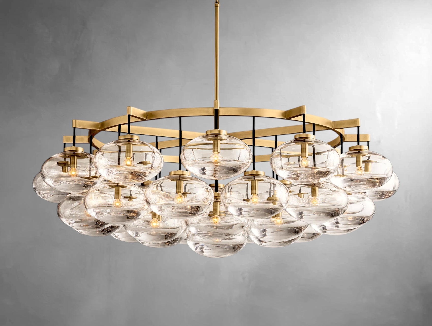 kabratte Clear Glass Round Chandelier