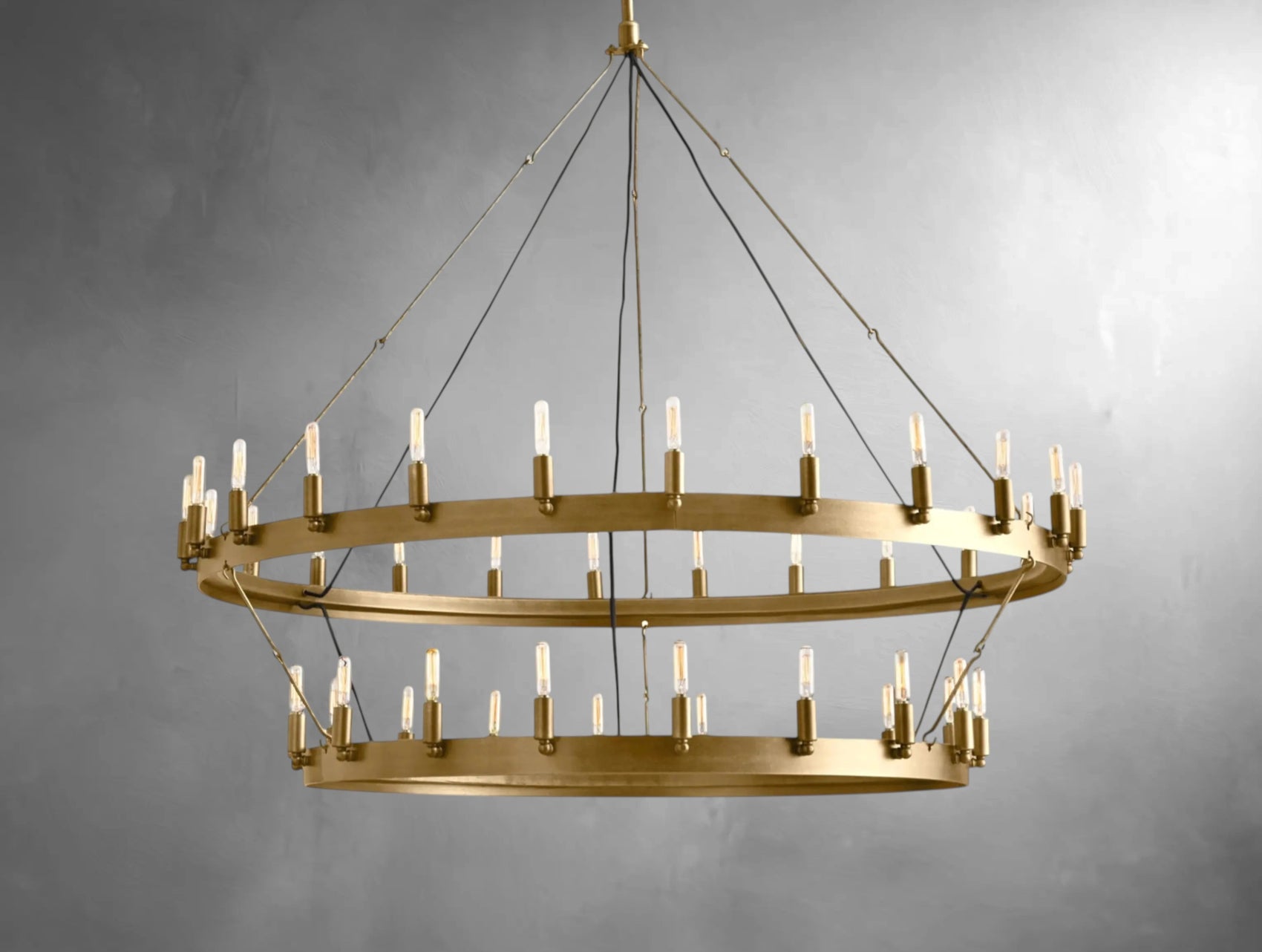 Kemion Vintage Filament Two-Tier Chandelier