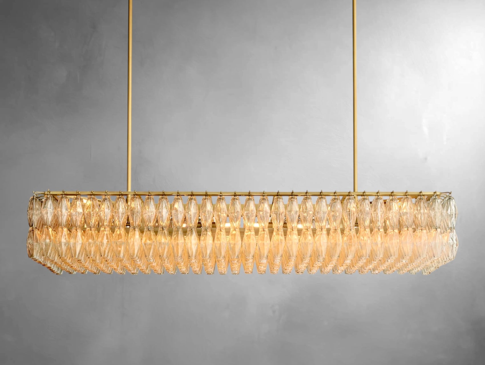 Chyara Clear Glass Rectangular Chandelier