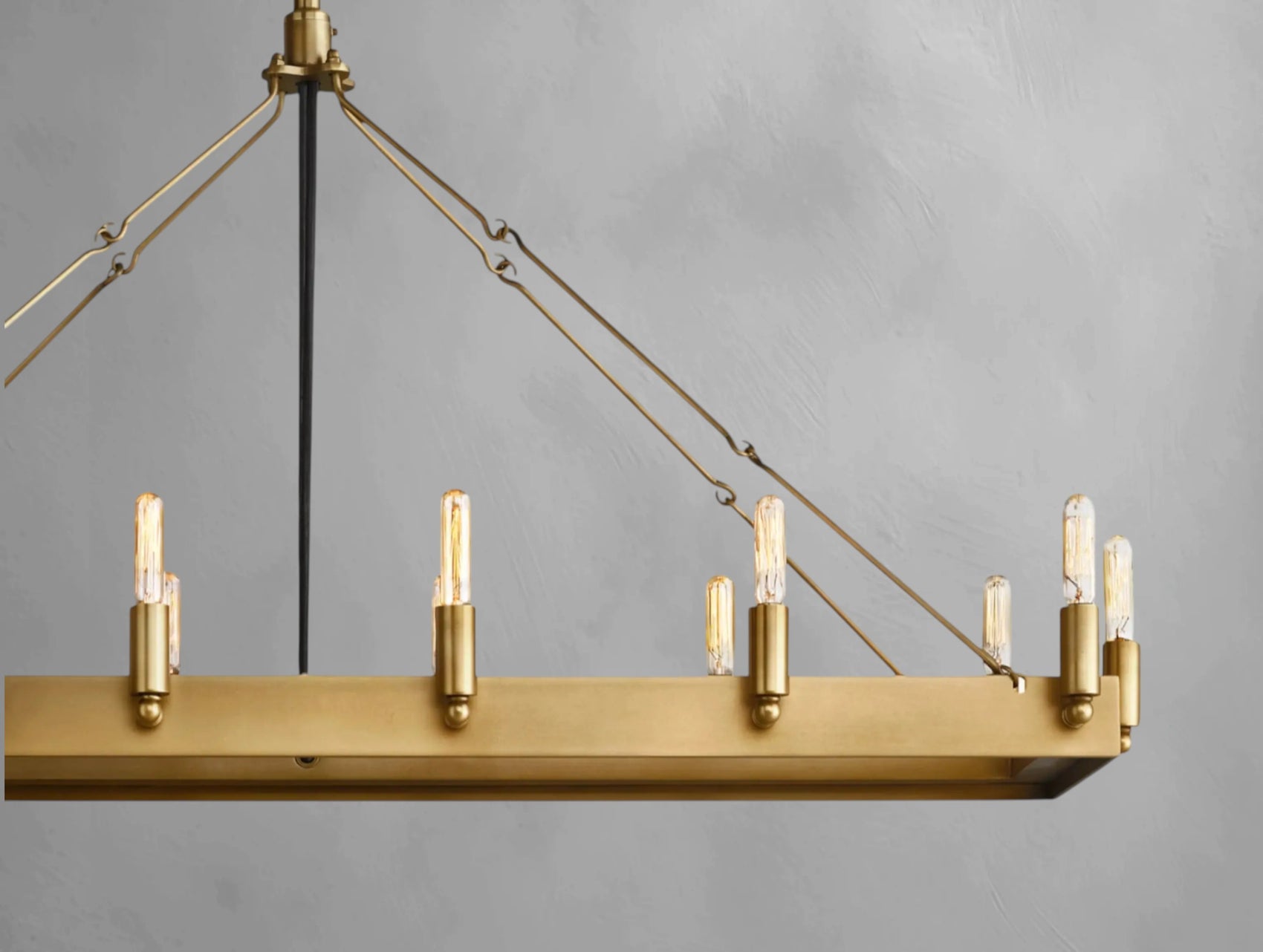 Kemion Vintage Filament Rectangular Chandelier
