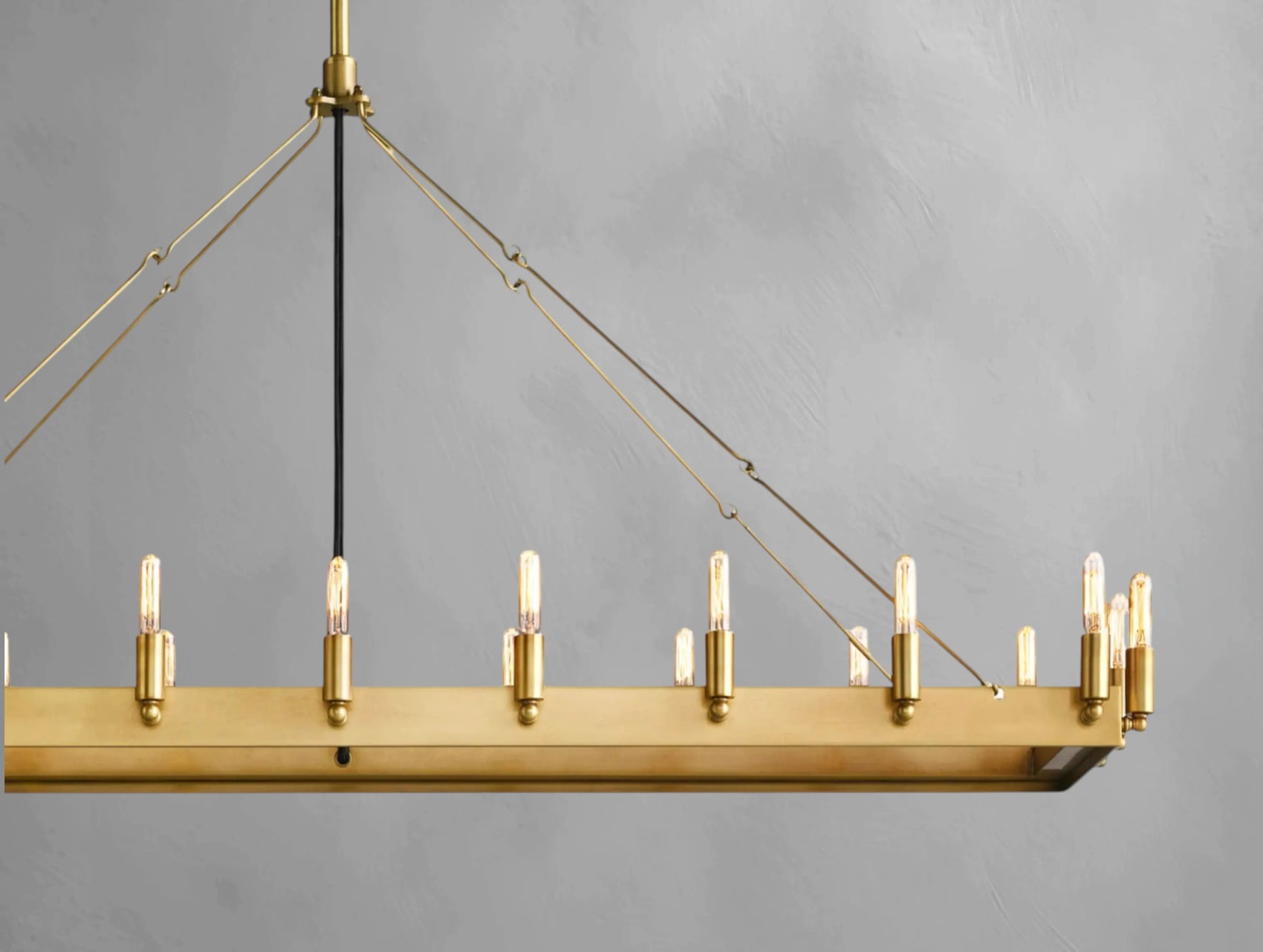 Kemion Vintage Filament Rectangular Chandelier