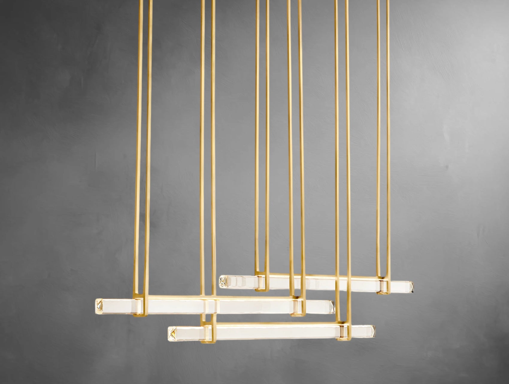 Avenor Crystal Triple Bar Linear Chandelier