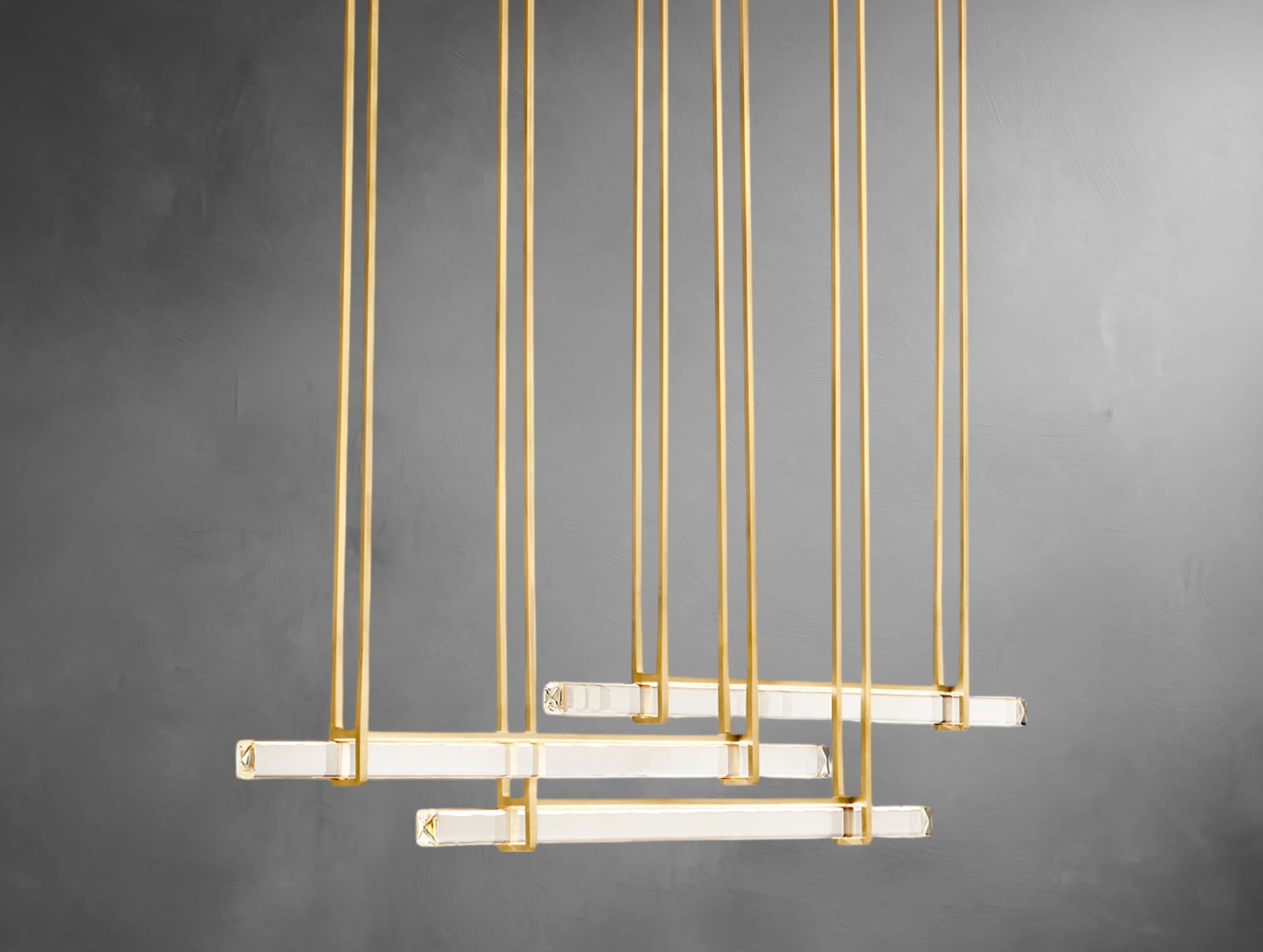 Avenor Crystal Triple Bar Linear Chandelier