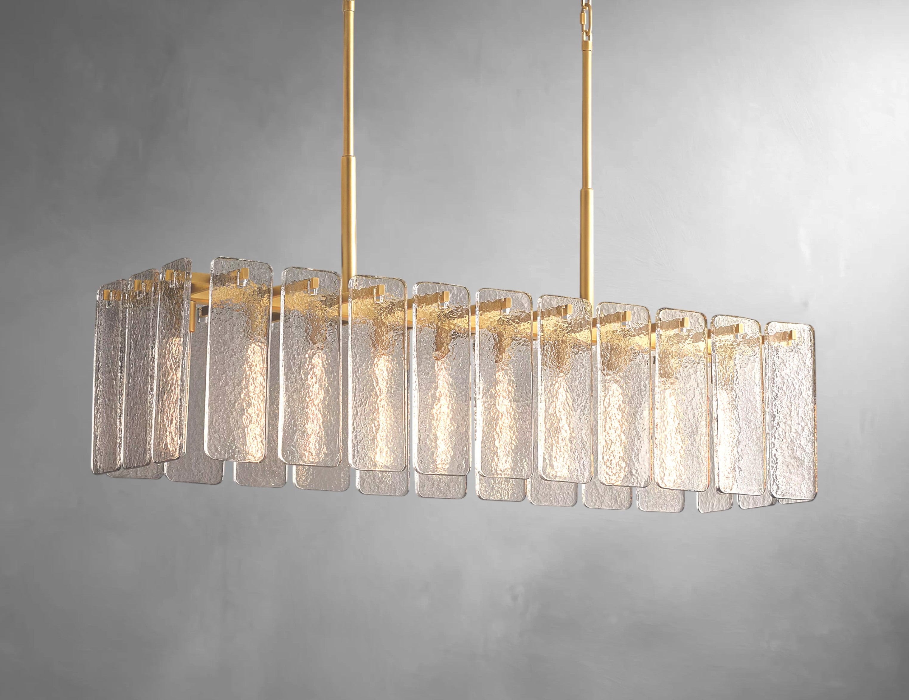 karamatte Glass Rectangular Chandelier