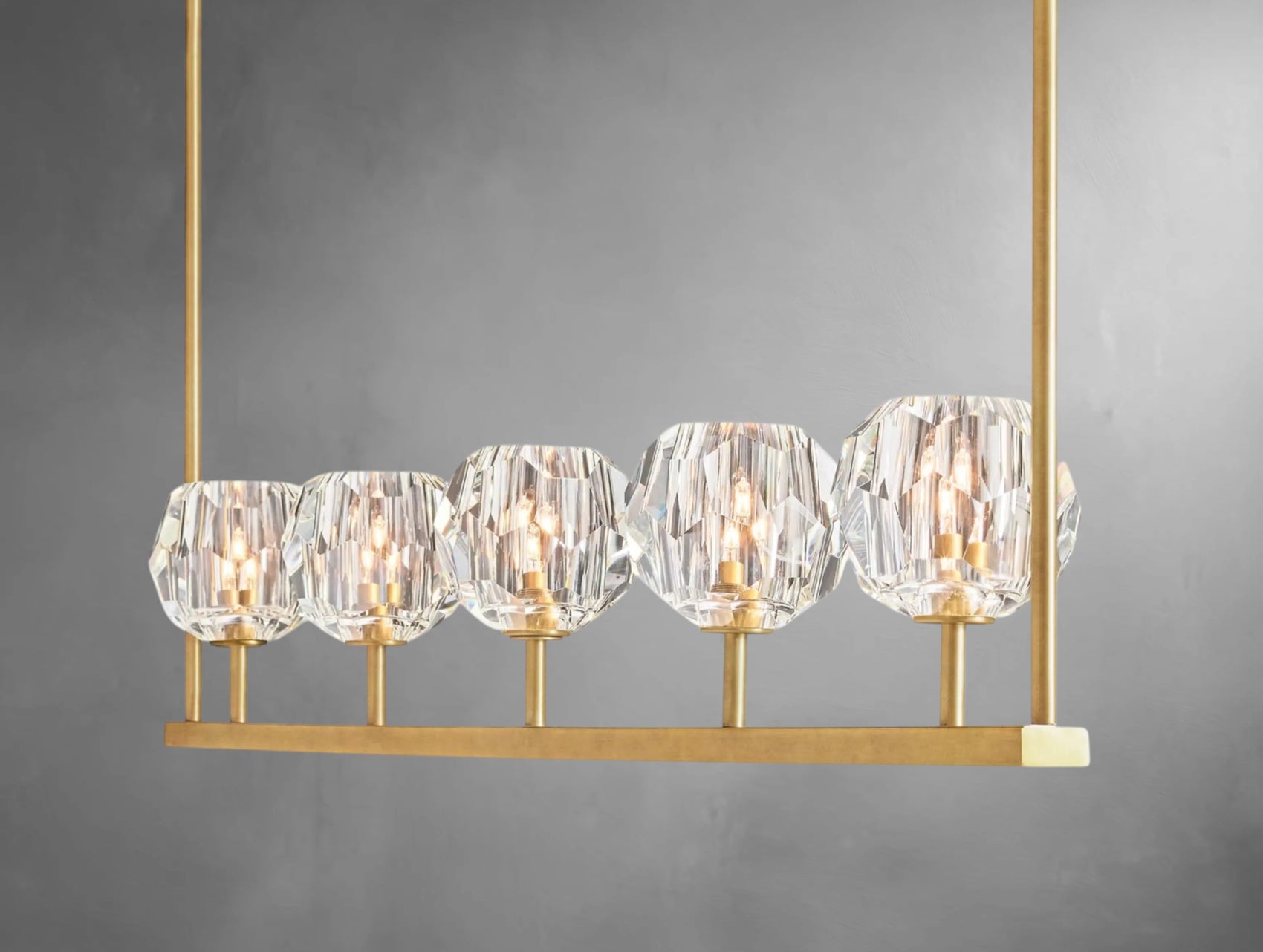 Aurelle Crystal Globe Linear Chandelier