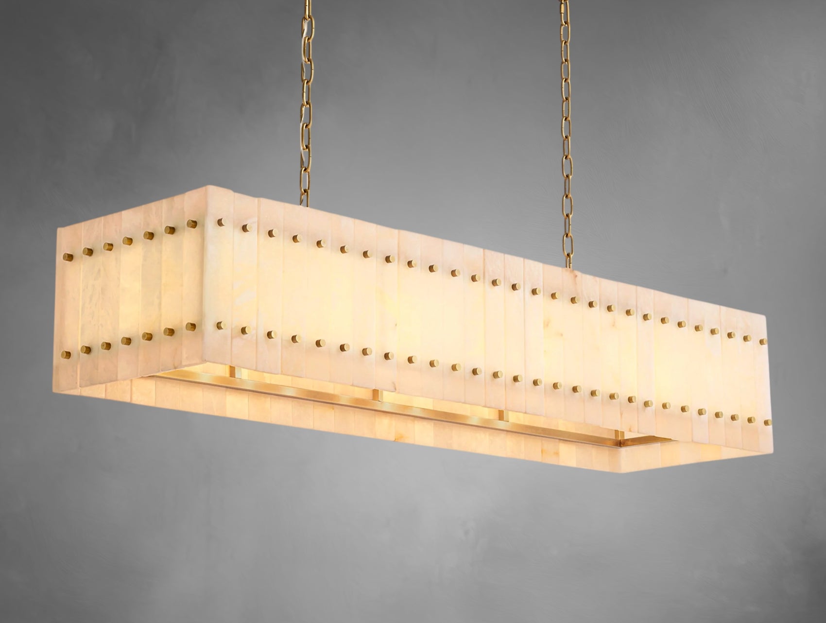 San Serrano Alabaster Linear Chandelier