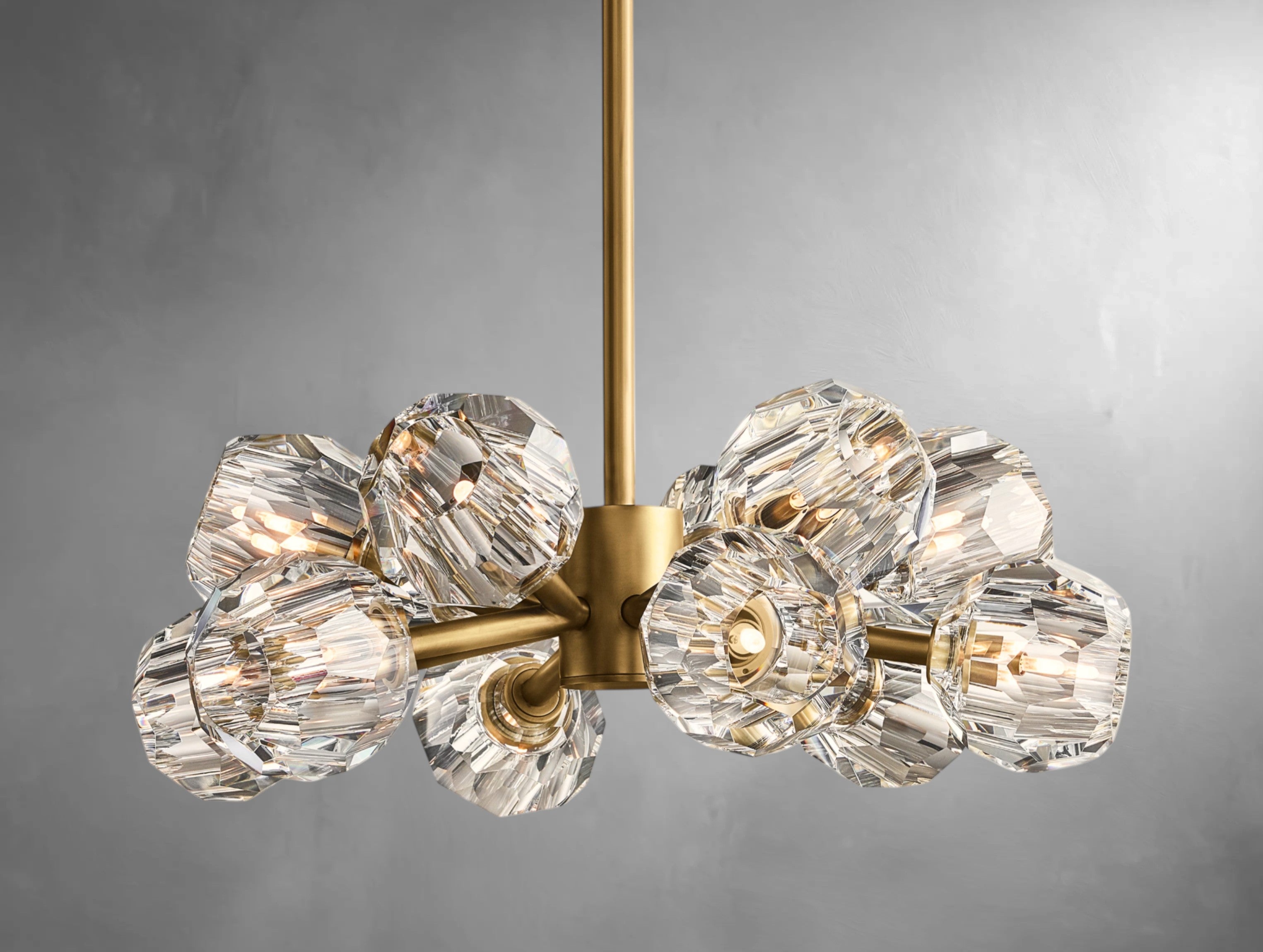 Orvane Crystal Round Cluster Chandelier