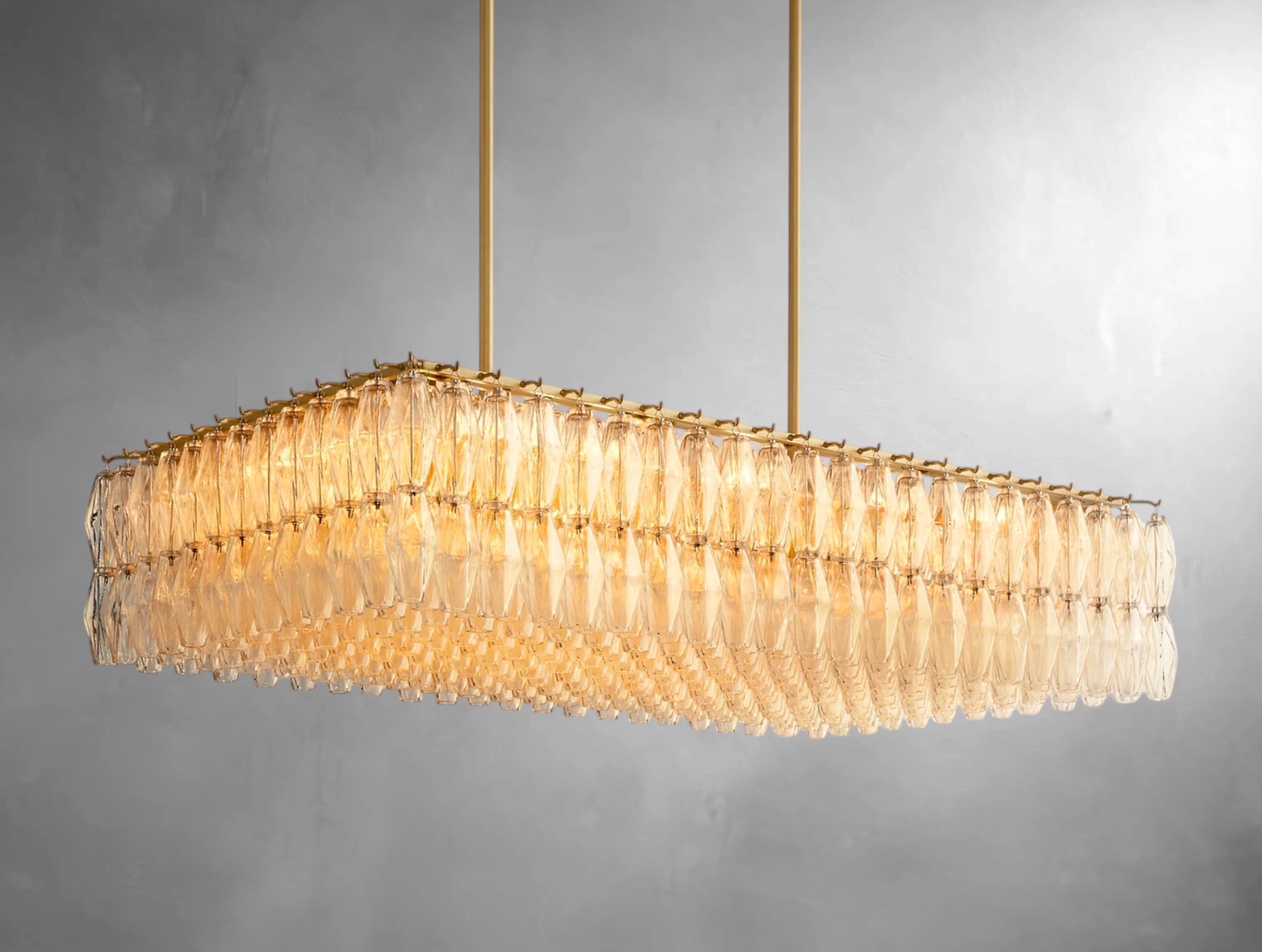 Chyara Clear Glass Rectangular Chandelier