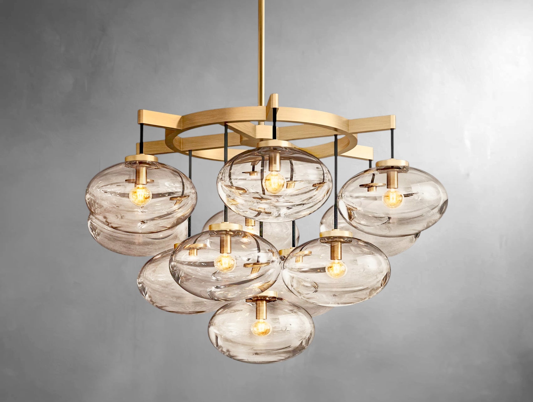 kabratte Clear Glass Round Chandelier