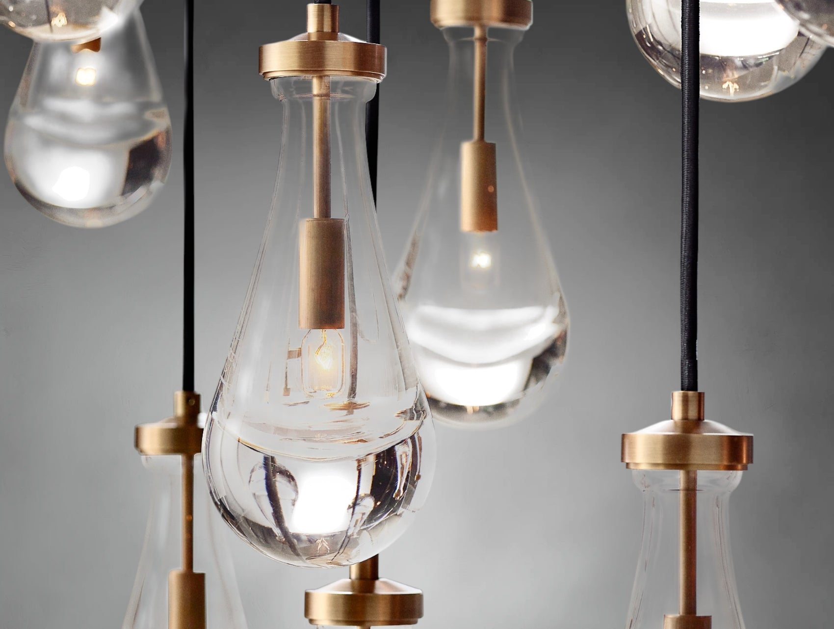 Decorative Glass Drop Rectangular Chandelier