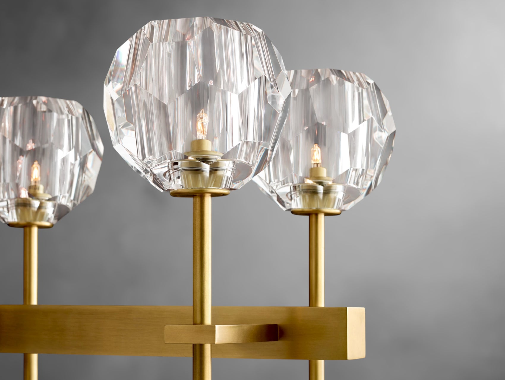 Aurelle Double Linear Crystal Chandelier