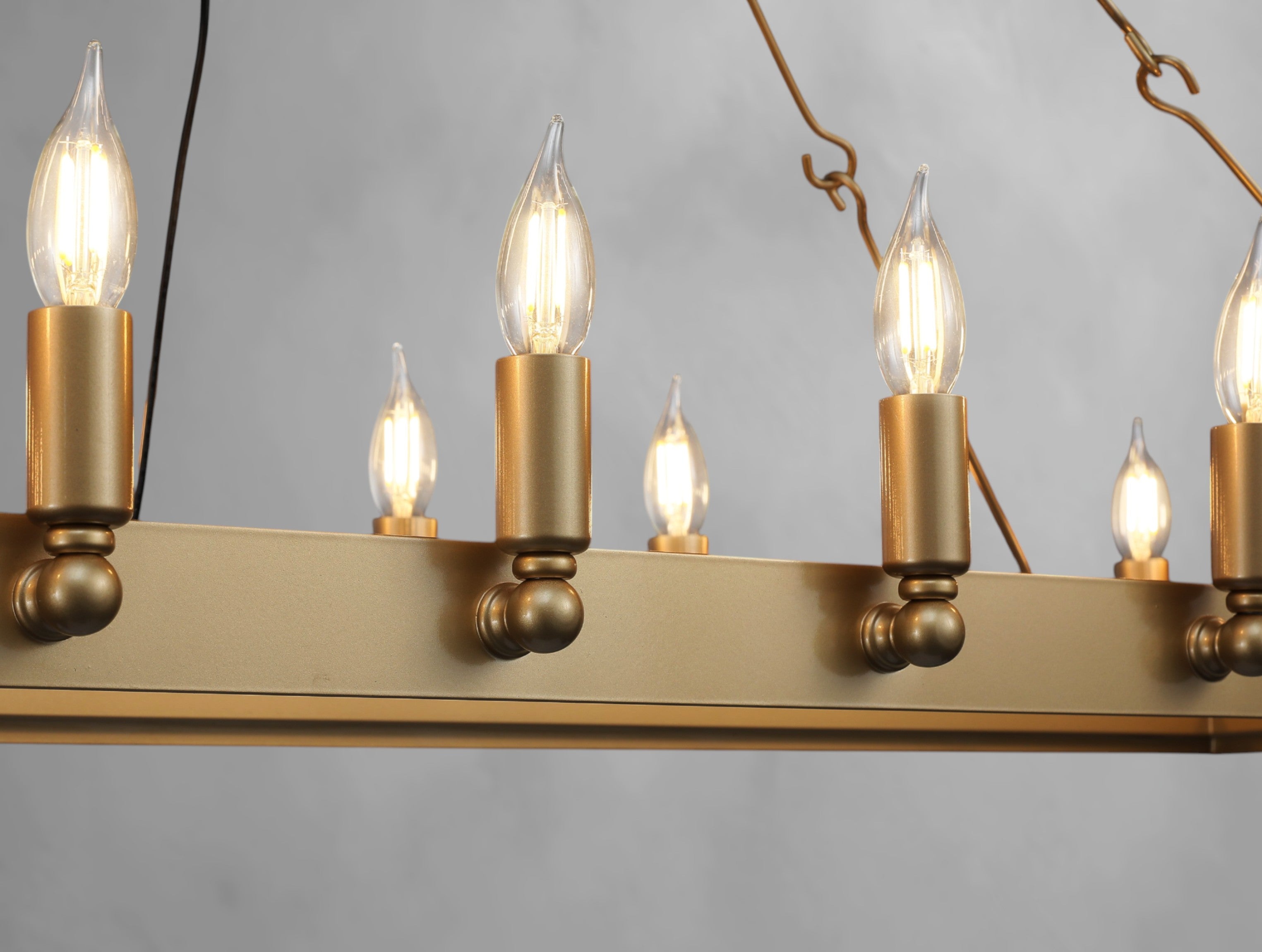 Kemion Vintage Candelabra Rectangular Chandelier